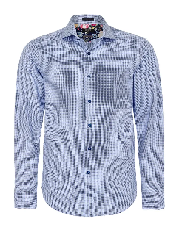 Trafalgar Slim Fit Shirt Ind/Sky sold by Oxford Shop