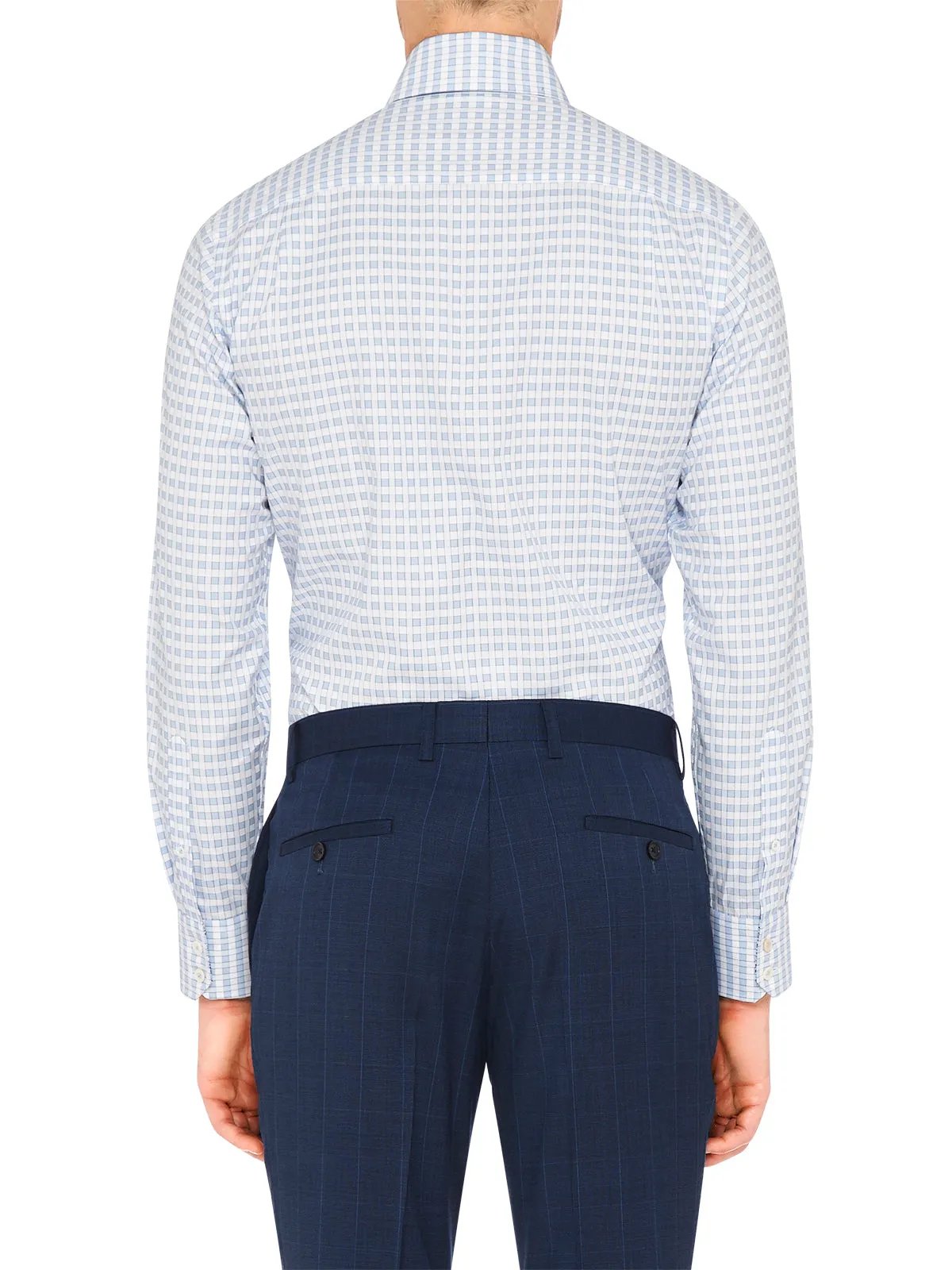 MILANO LUXURY SHIRT SKY/ WHITE sold by Oxford Shop product image thumbnail 5