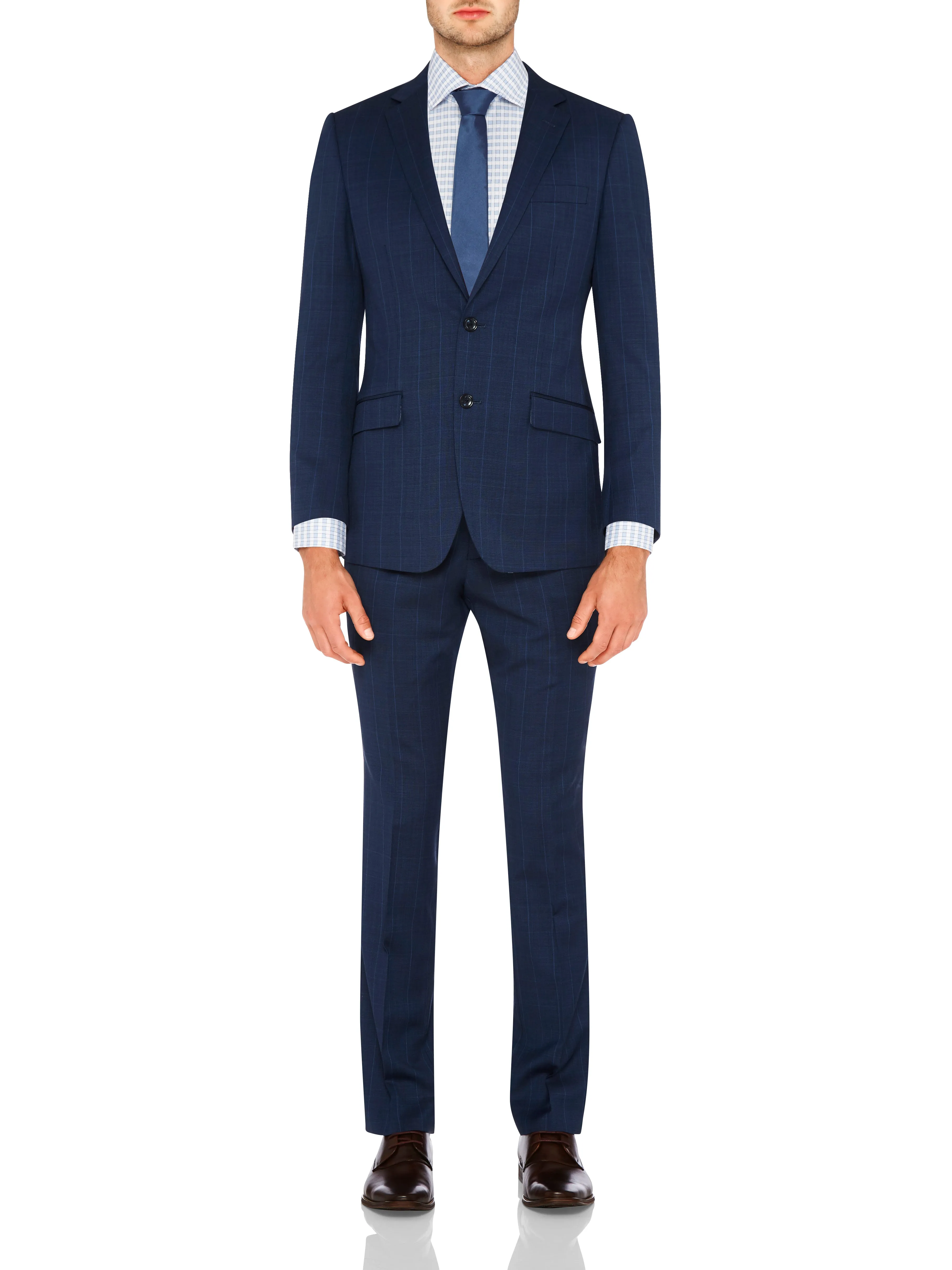 MILANO LUXURY SHIRT SKY/ WHITE sold by Oxford Shop product image thumbnail 2