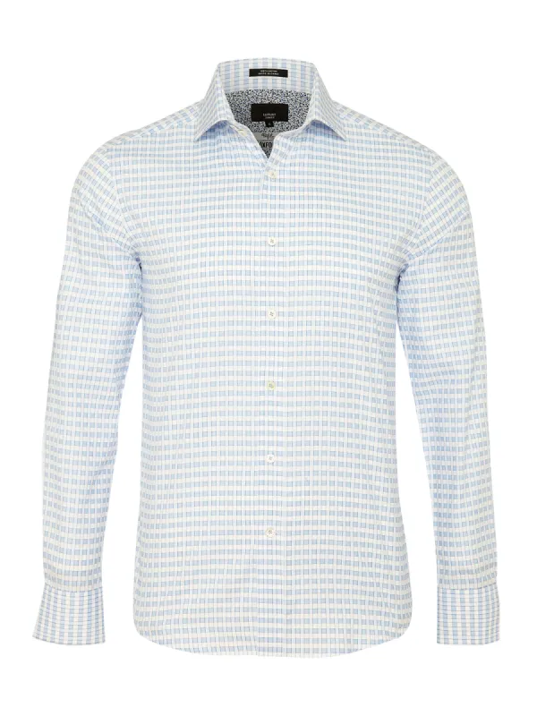 MILANO LUXURY SHIRT SKY/ WHITE sold by Oxford Shop