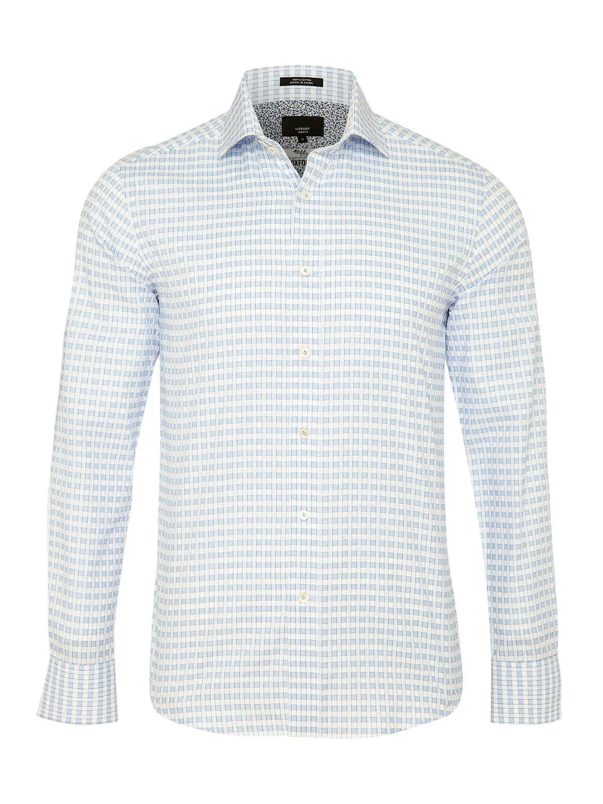 MILANO LUXURY SHIRT SKY/ WHITE sold by Oxford Shop