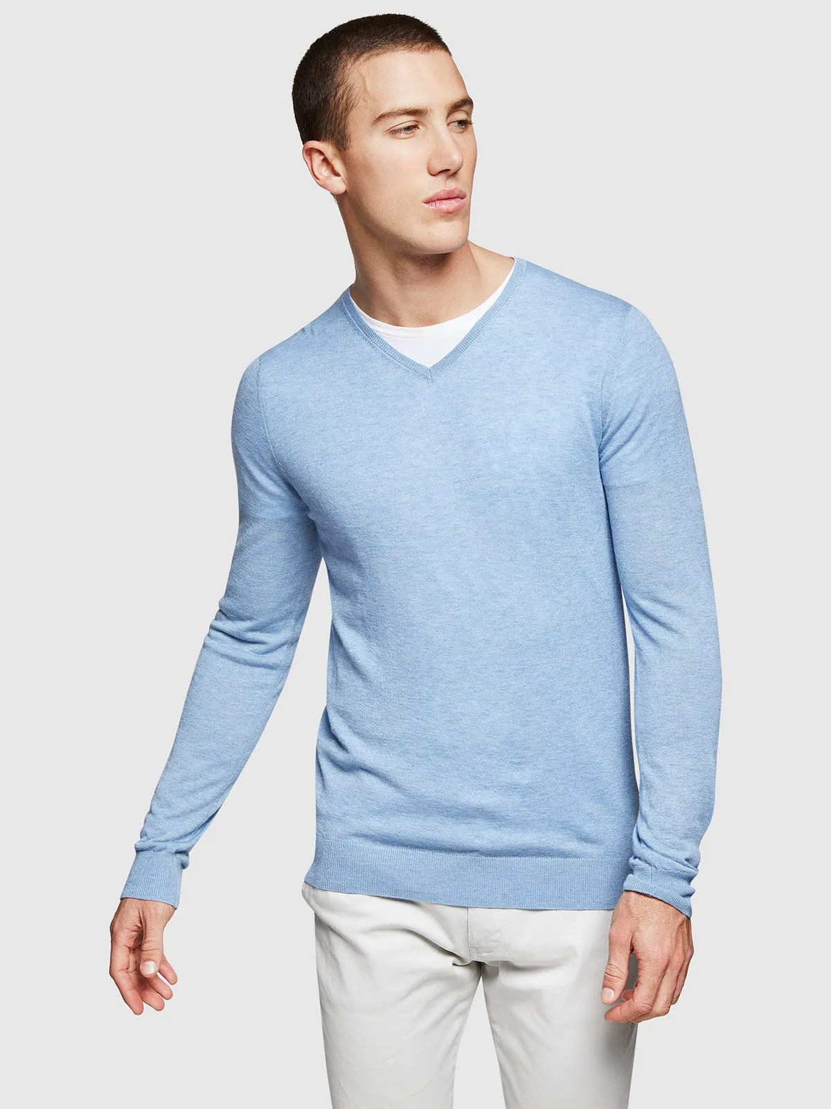 Wool Viscose V-Neck Knit sold by Oxford Shop