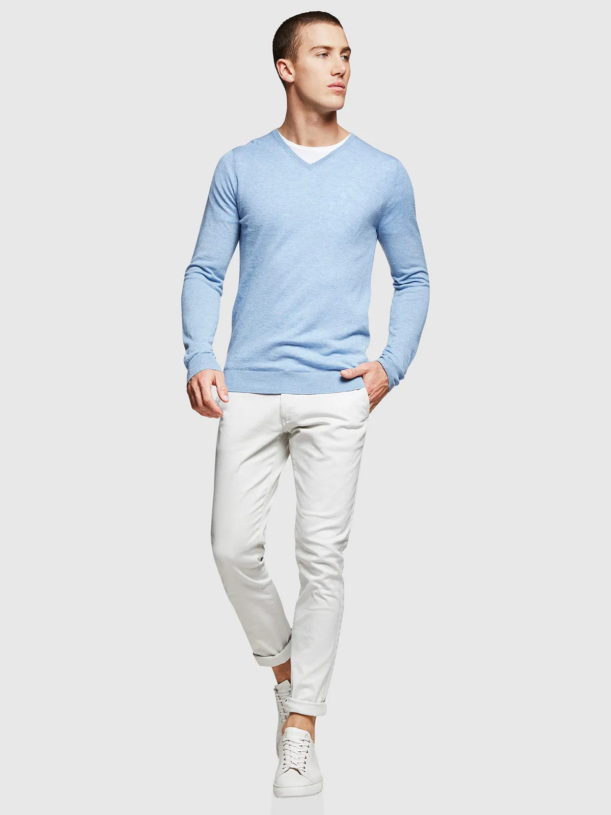 Wool Viscose V-Neck Knit sold by Oxford Shop product image thumbnail 5