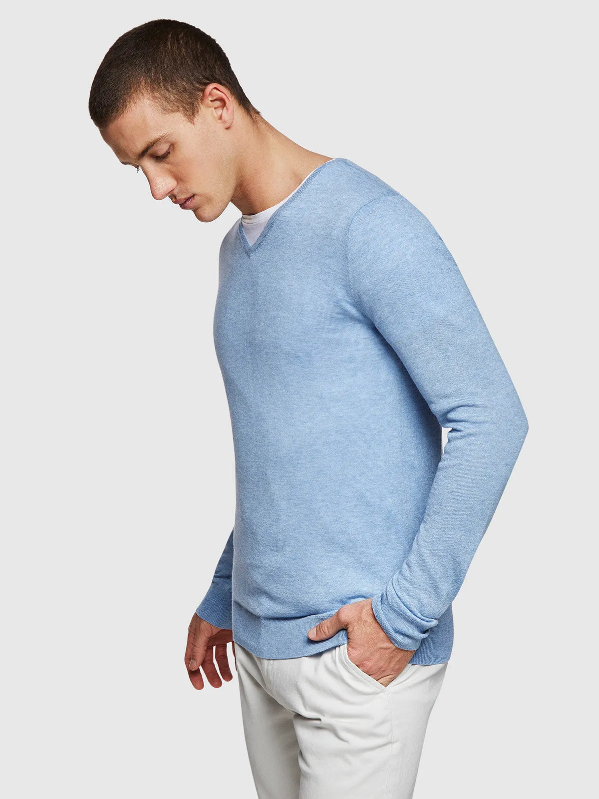 Wool Viscose V-Neck Knit sold by Oxford Shop product image thumbnail 3