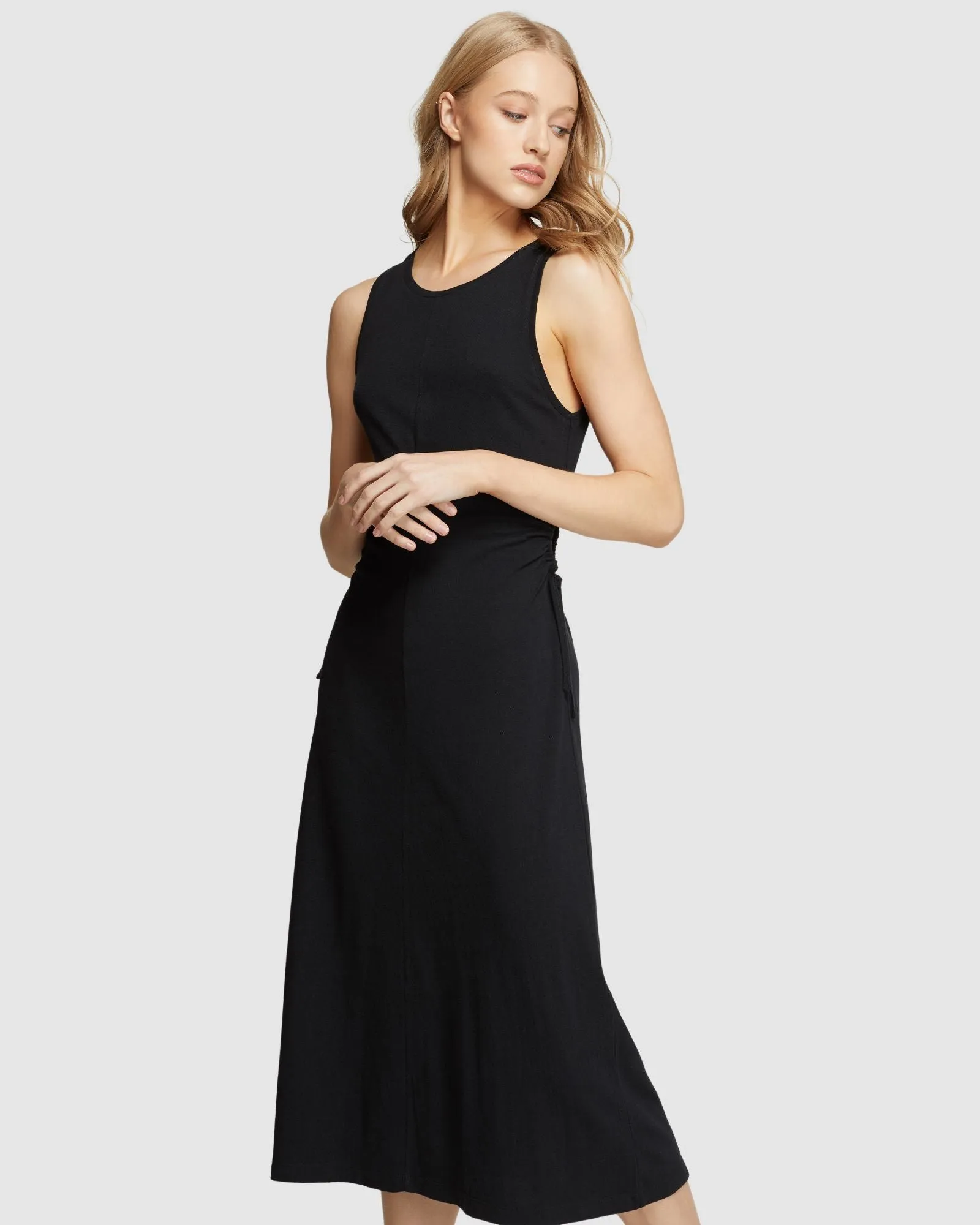 Candy Cutout Waist Knitted Dress sold by Oxford Shop