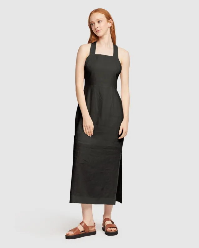 Carrie Linen Midi Dress sold by Oxford Shop