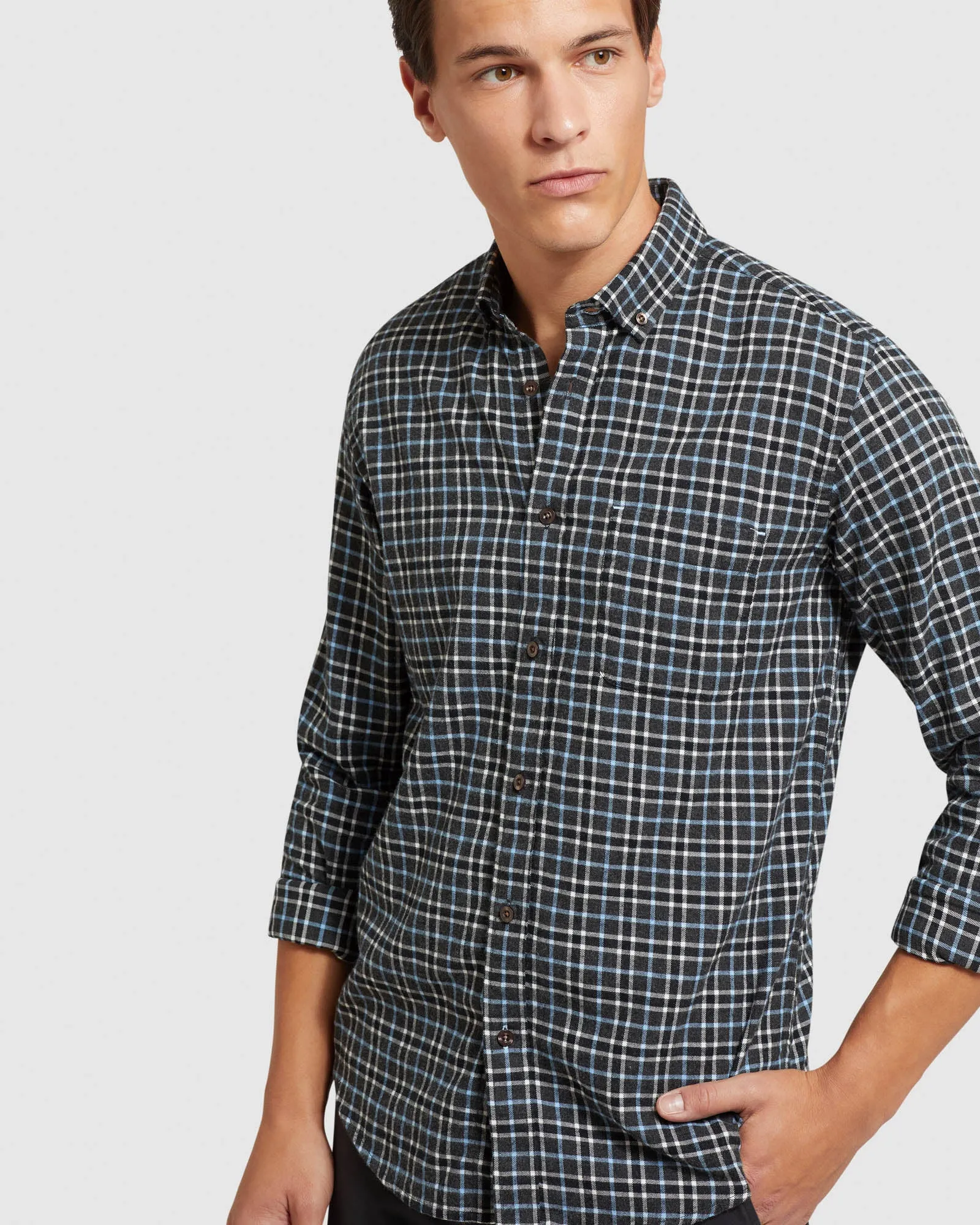 Stratton Button Down Check Shirt sold by Oxford Shop product image thumbnail 4