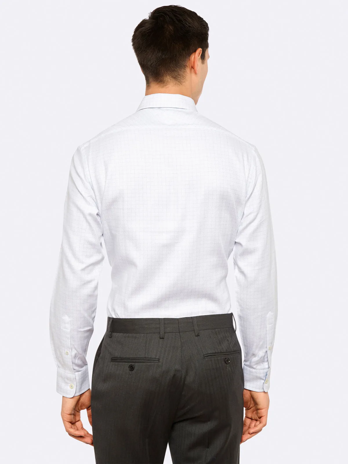 ISLINGTON DOBBY SHIRT SKY/ WHITE sold by Oxford Shop product image thumbnail 4