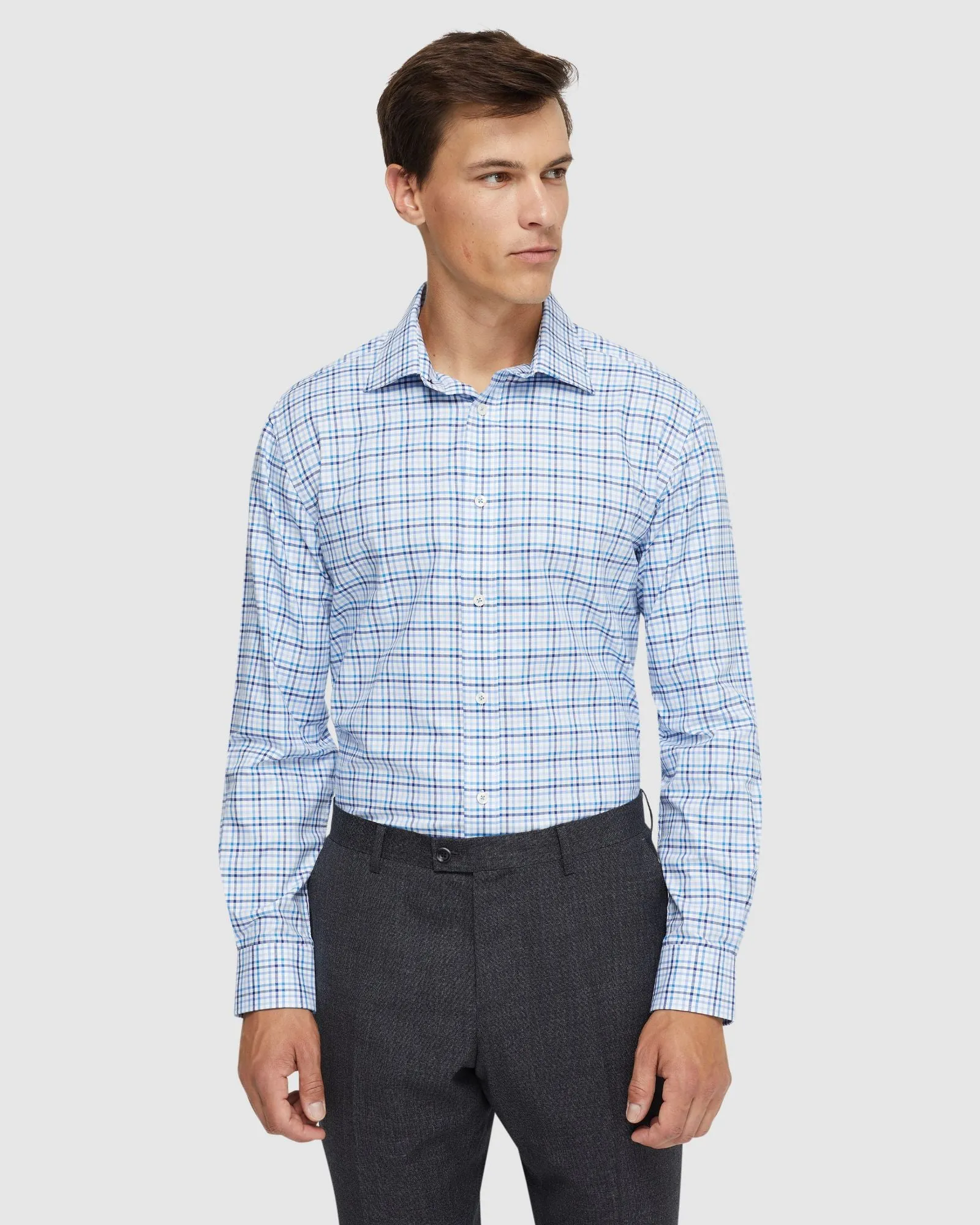Islington Cotton Small Check Shirt sold by Oxford Shop