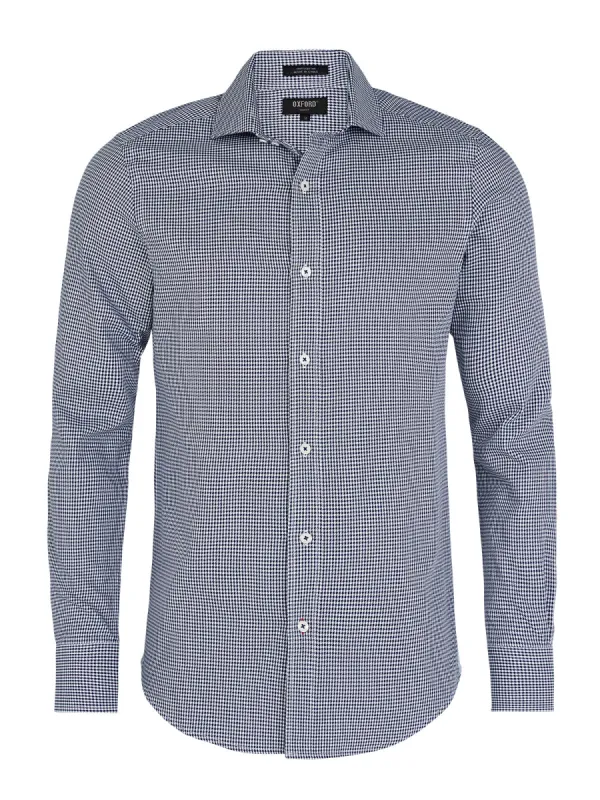 Milano Houndstooth Shirt sold by Oxford Shop
