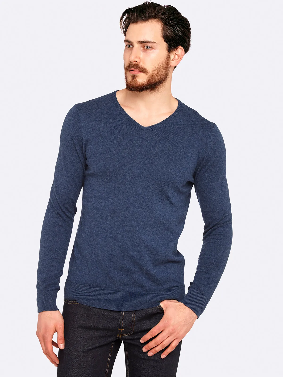Cotton V-Neck Pullover sold by Oxford Shop