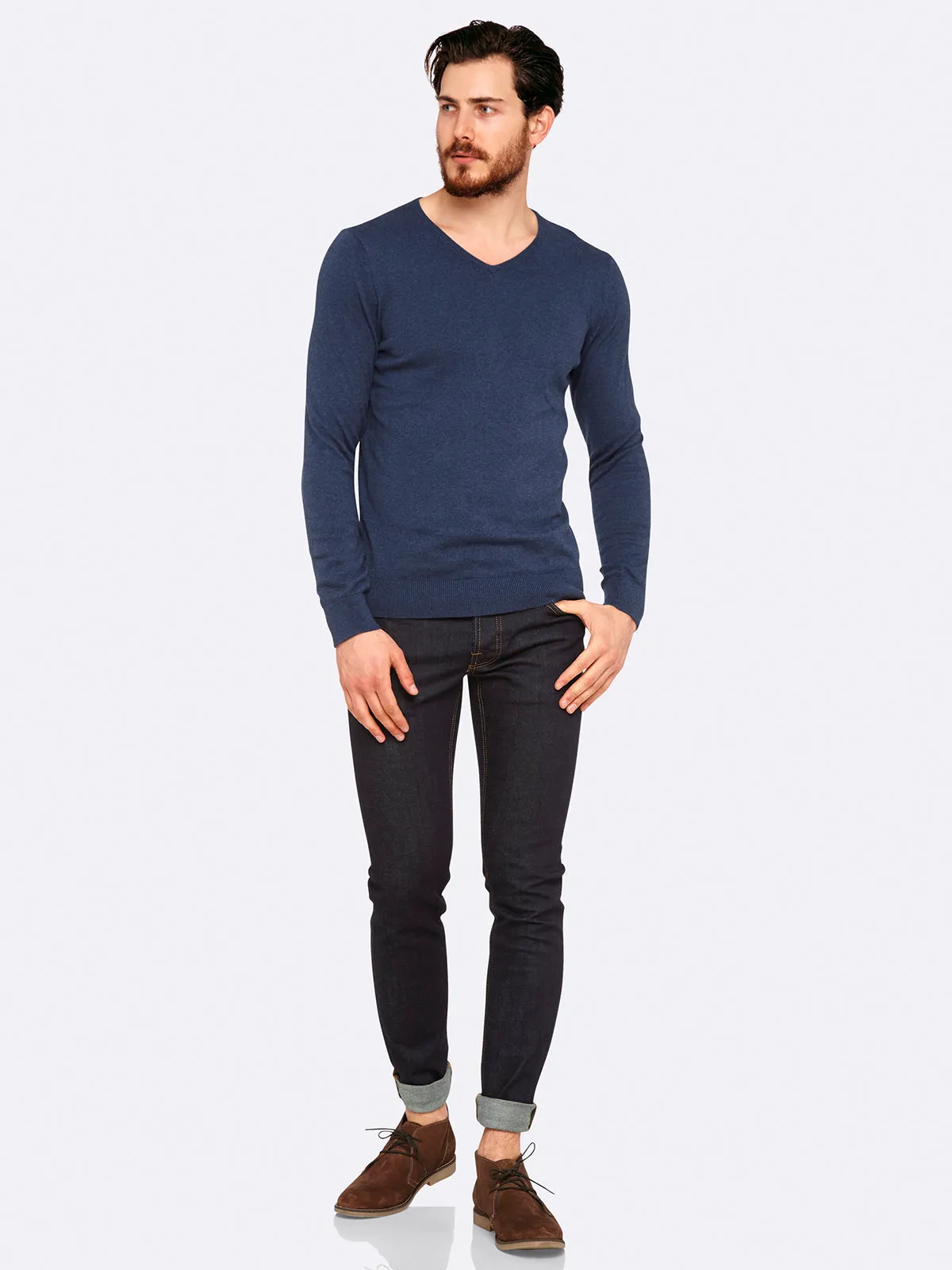 Cotton V-Neck Pullover sold by Oxford Shop product image thumbnail 5
