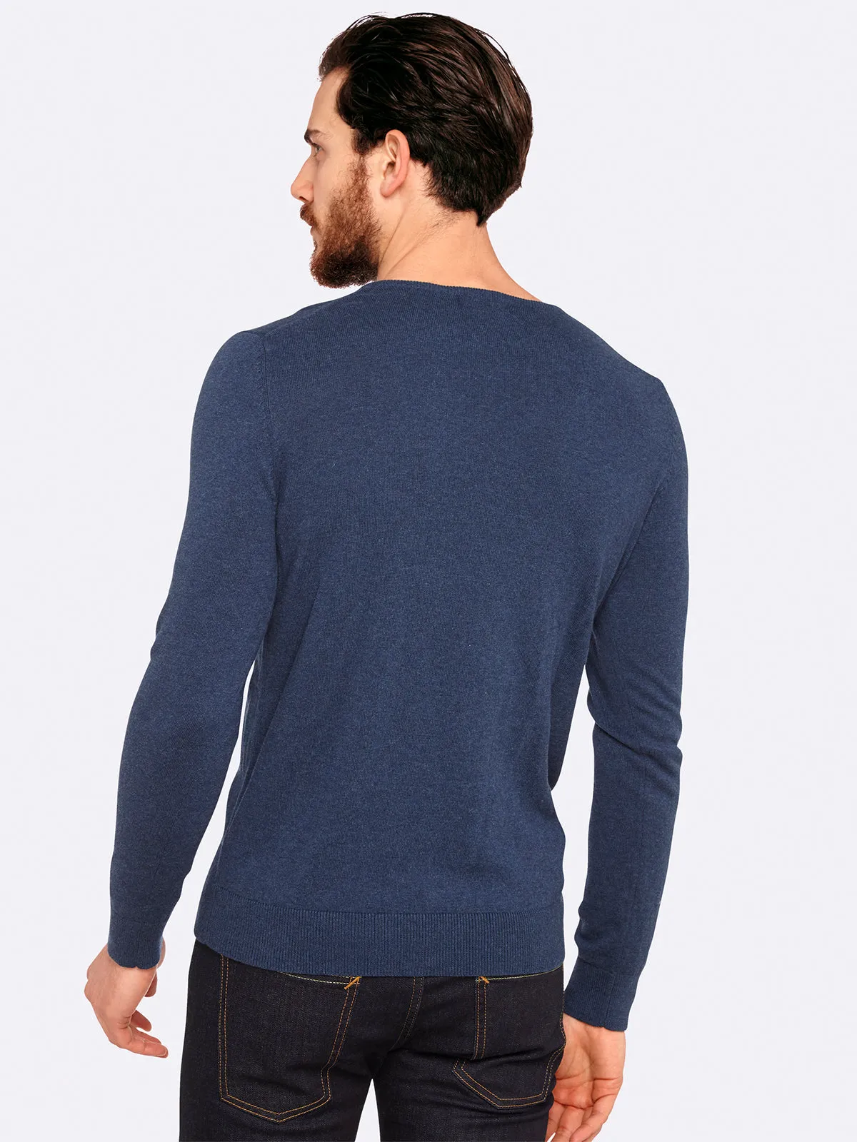 Cotton V-Neck Pullover sold by Oxford Shop product image thumbnail 4