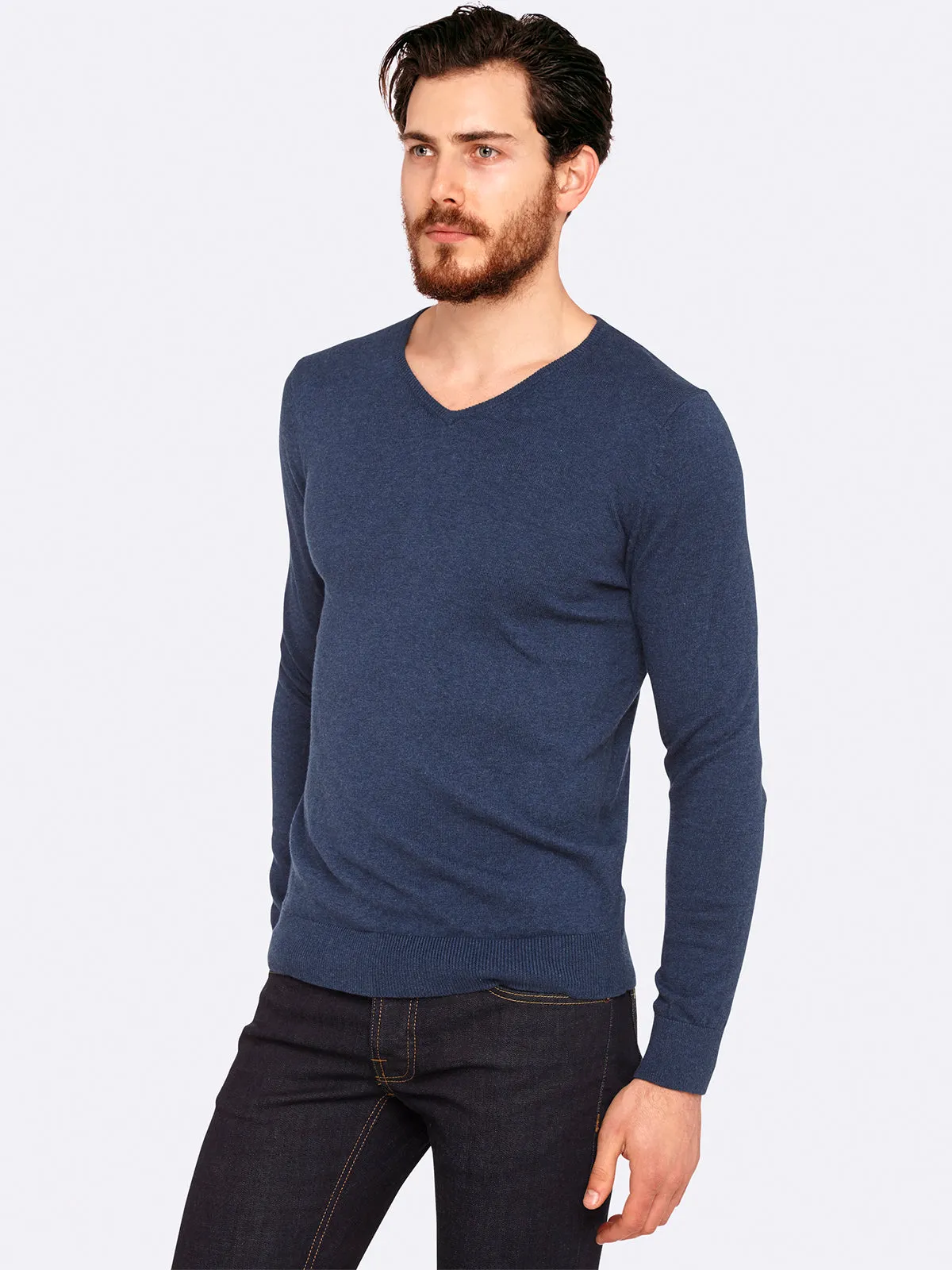 Cotton V-Neck Pullover sold by Oxford Shop product image thumbnail 3