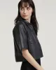 Lola Nappa Leather Short Sleeve Shirt sold by Oxford Shop