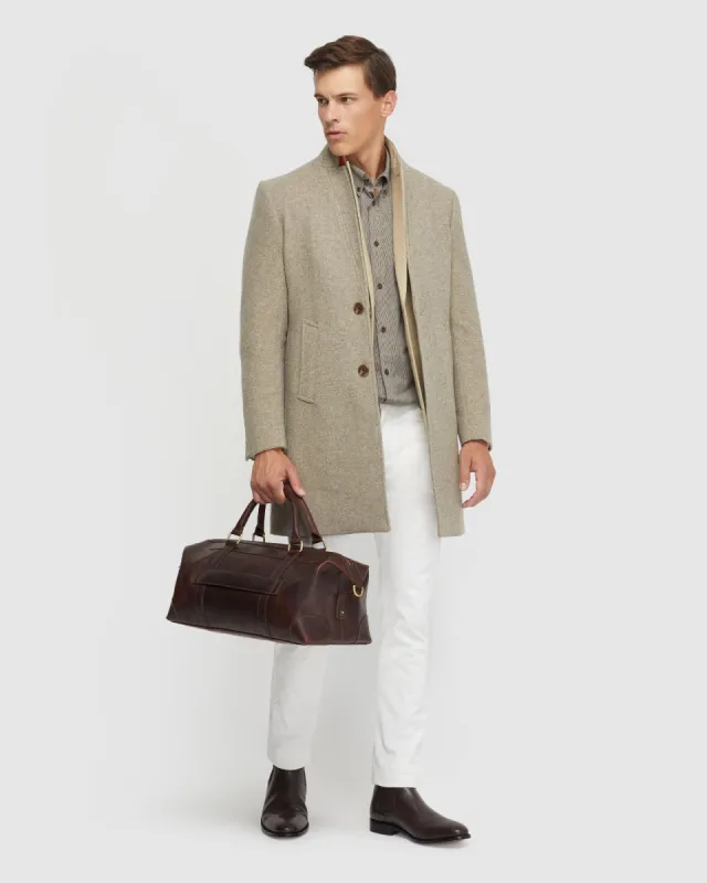 Austin Herringbone Wool Rich Coat sold by Oxford Shop