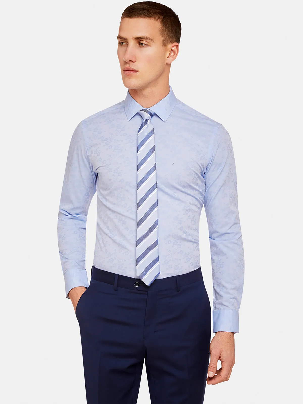 Beckton Luxury Jacquard Shirt sold by Oxford Shop