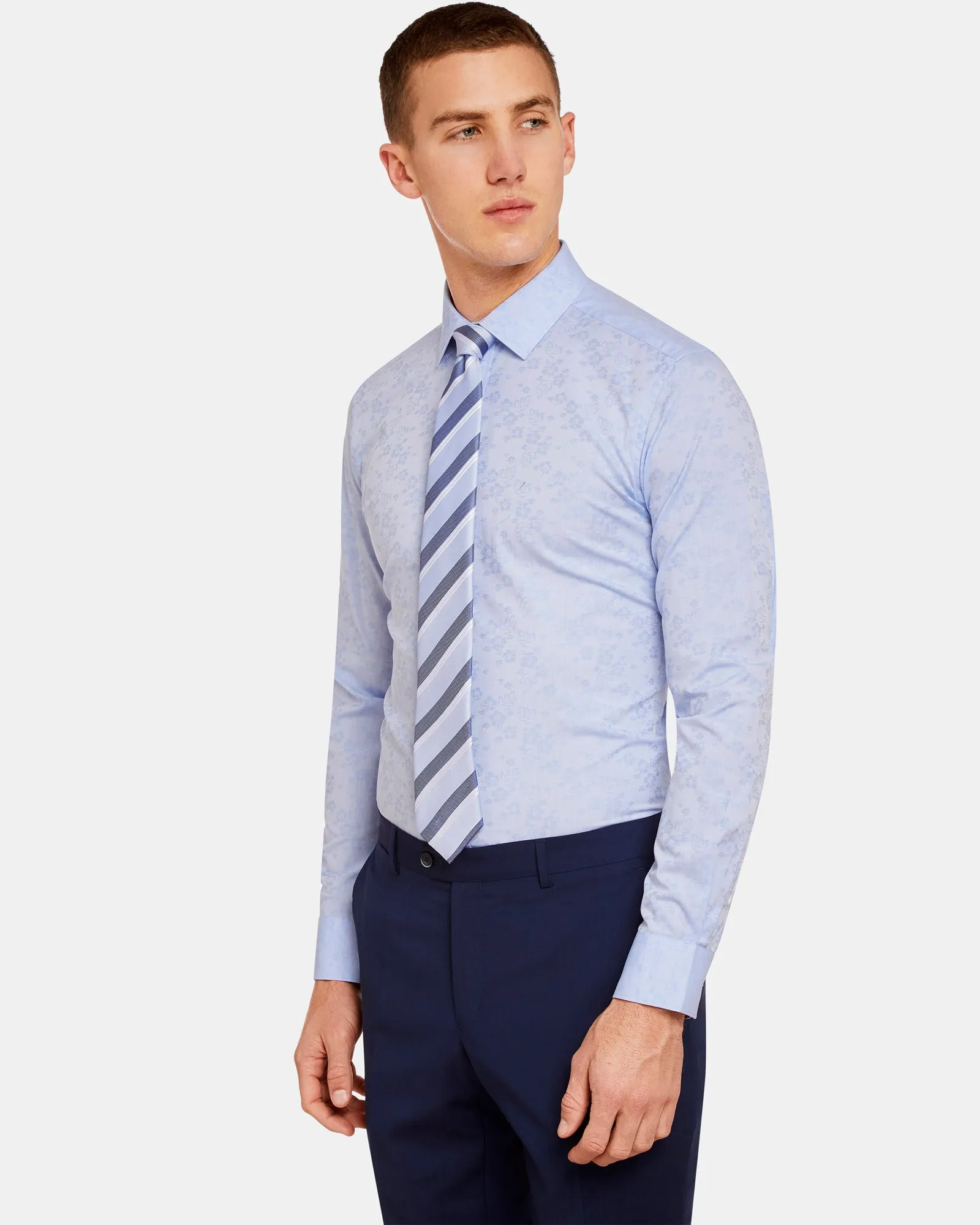 Beckton Luxury Jacquard Shirt sold by Oxford Shop product image thumbnail 3