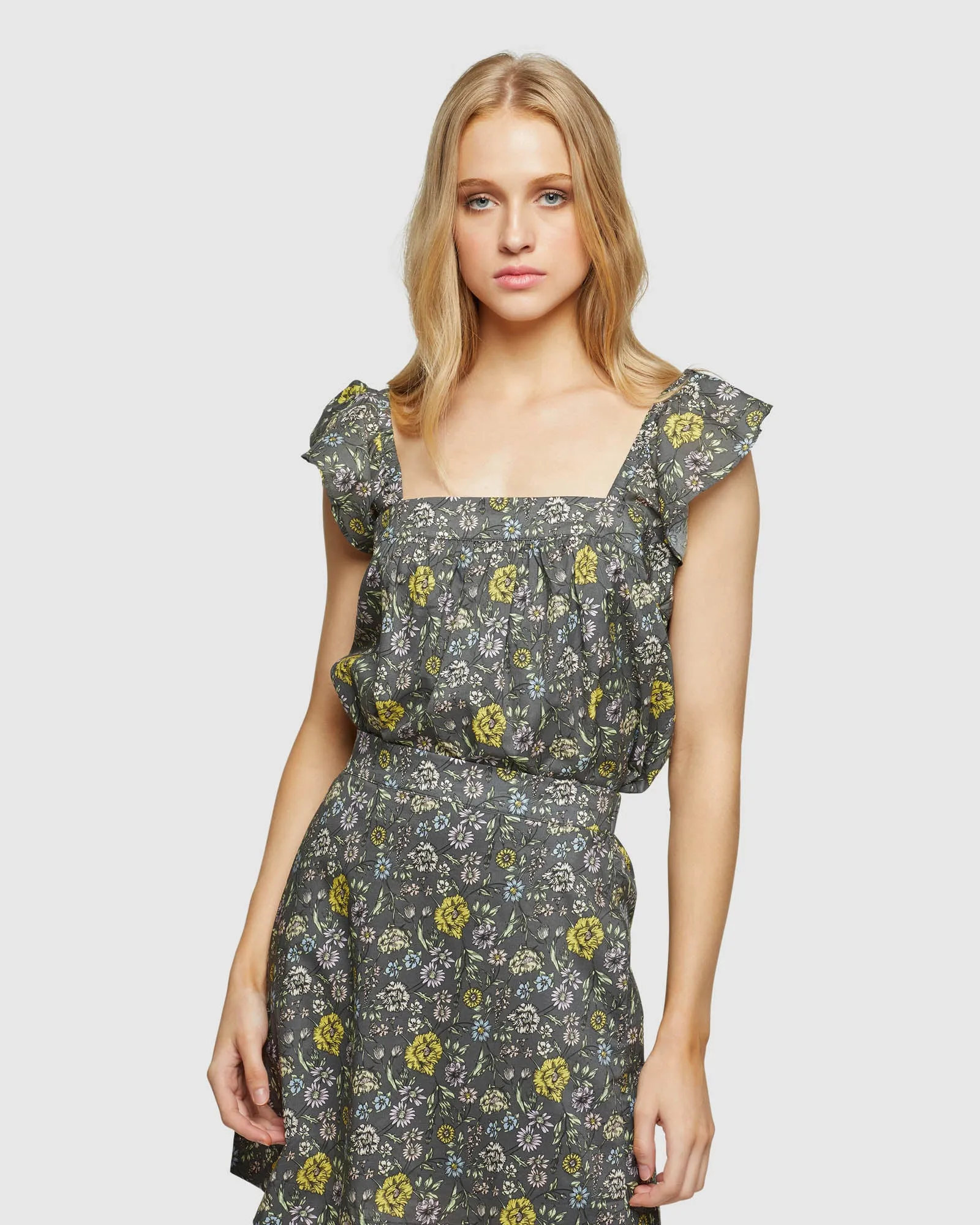 Lucielle Cotton Paisley Print Top sold by Oxford Shop