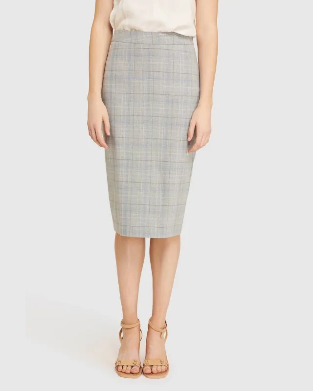 Peggy Eco Check Suit Skirt sold by Oxford Shop
