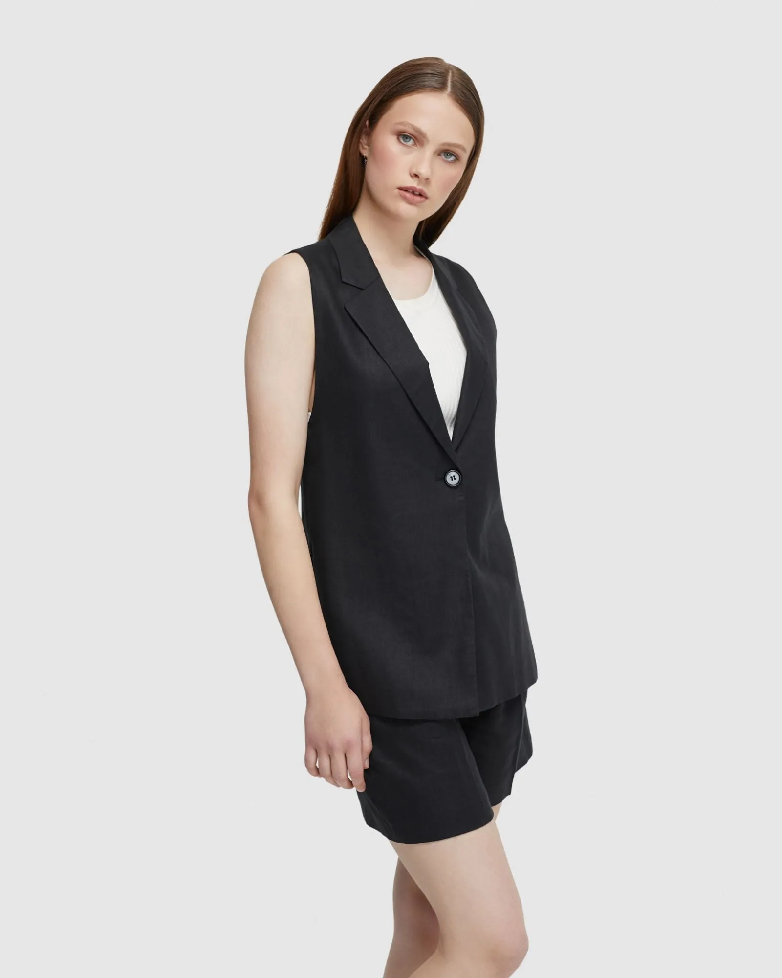 Scarlet Linen Waistcoat sold by Oxford Shop product image thumbnail 2