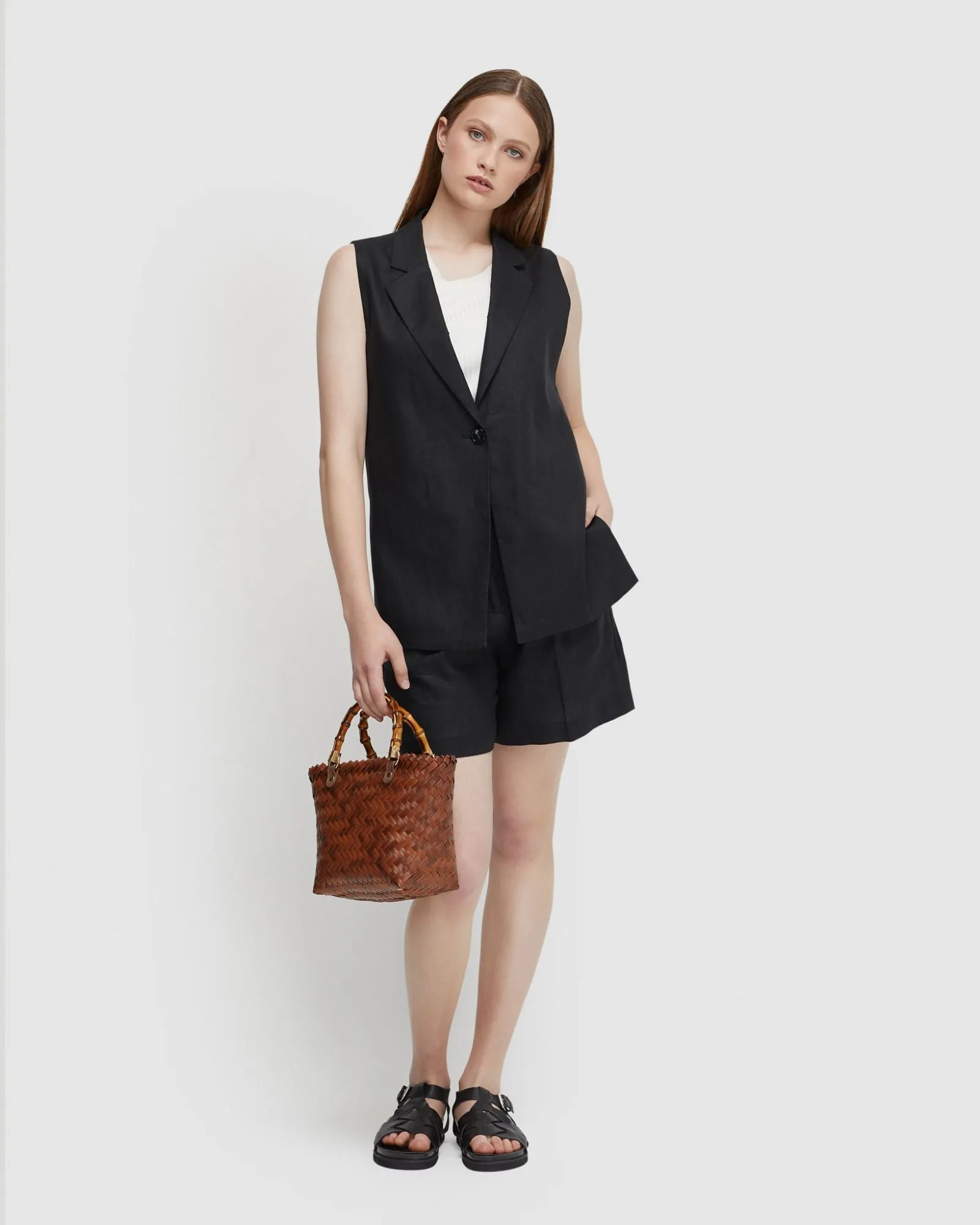 Scarlet Linen Waistcoat sold by Oxford Shop