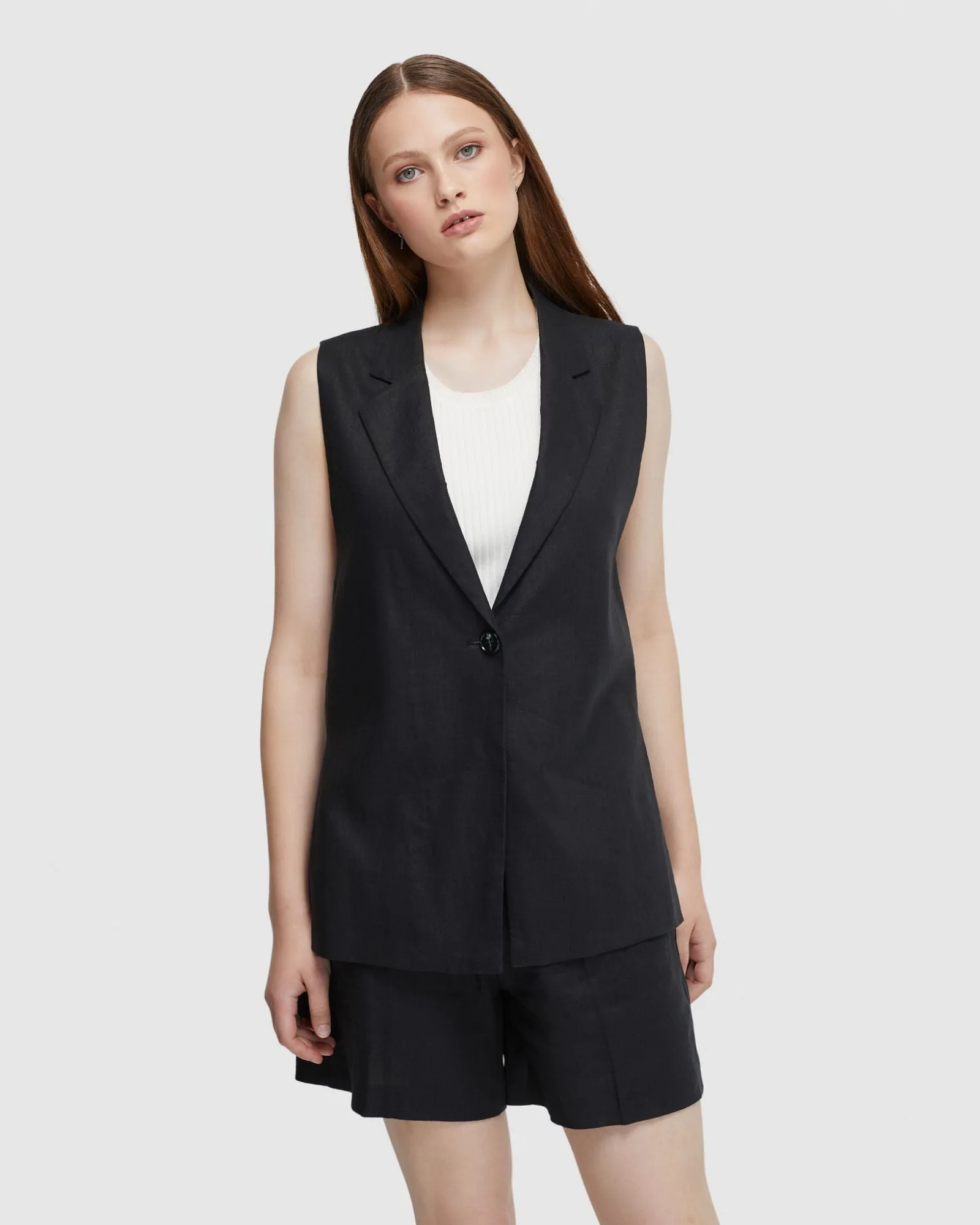 Scarlet Linen Waistcoat sold by Oxford Shop product image thumbnail 5