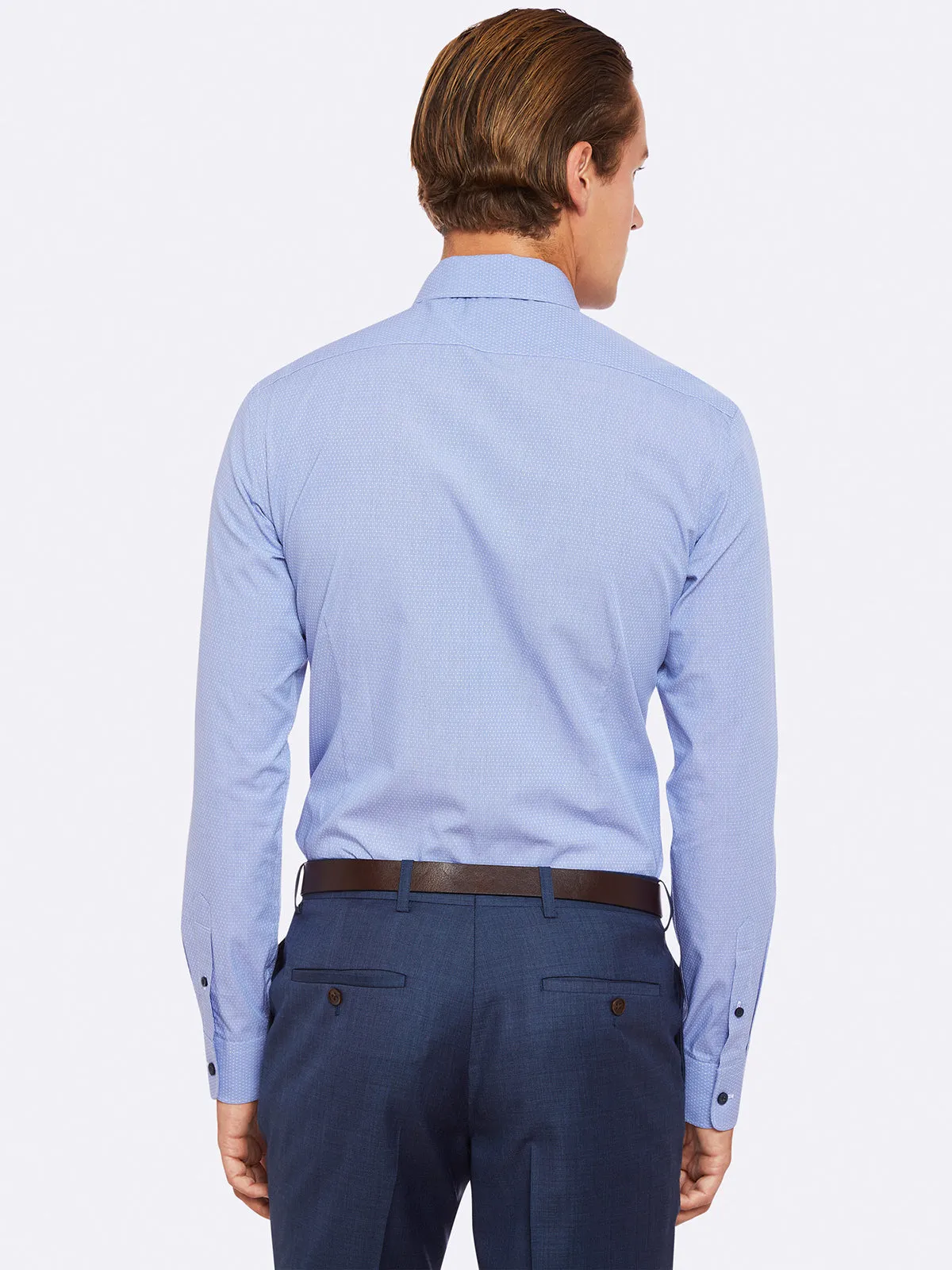 Beckton Self Spot Shirt sold by Oxford Shop product image thumbnail 4