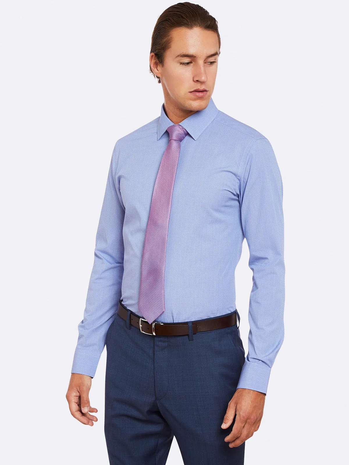 Beckton Self Spot Shirt sold by Oxford Shop product image thumbnail 3