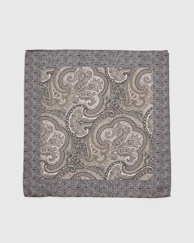 Vintage Paisley Silk Pockt Square sold by Oxford Shop