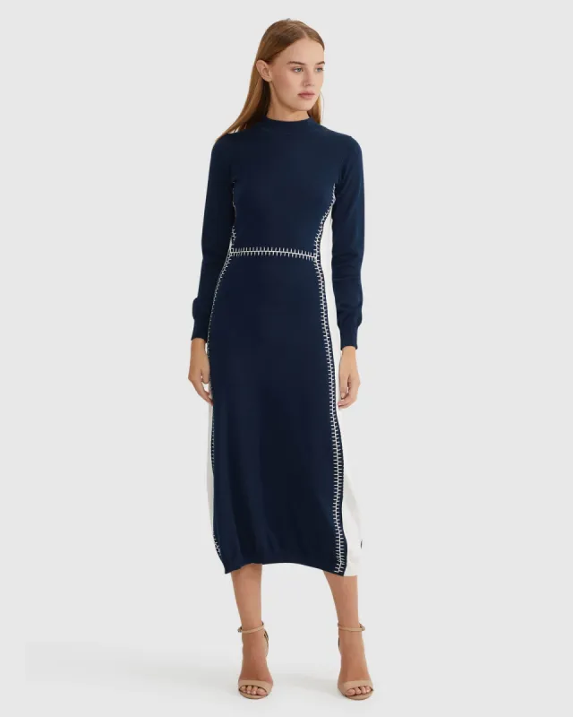 Ellen Knit Dress With Stitch sold by Oxford Shop