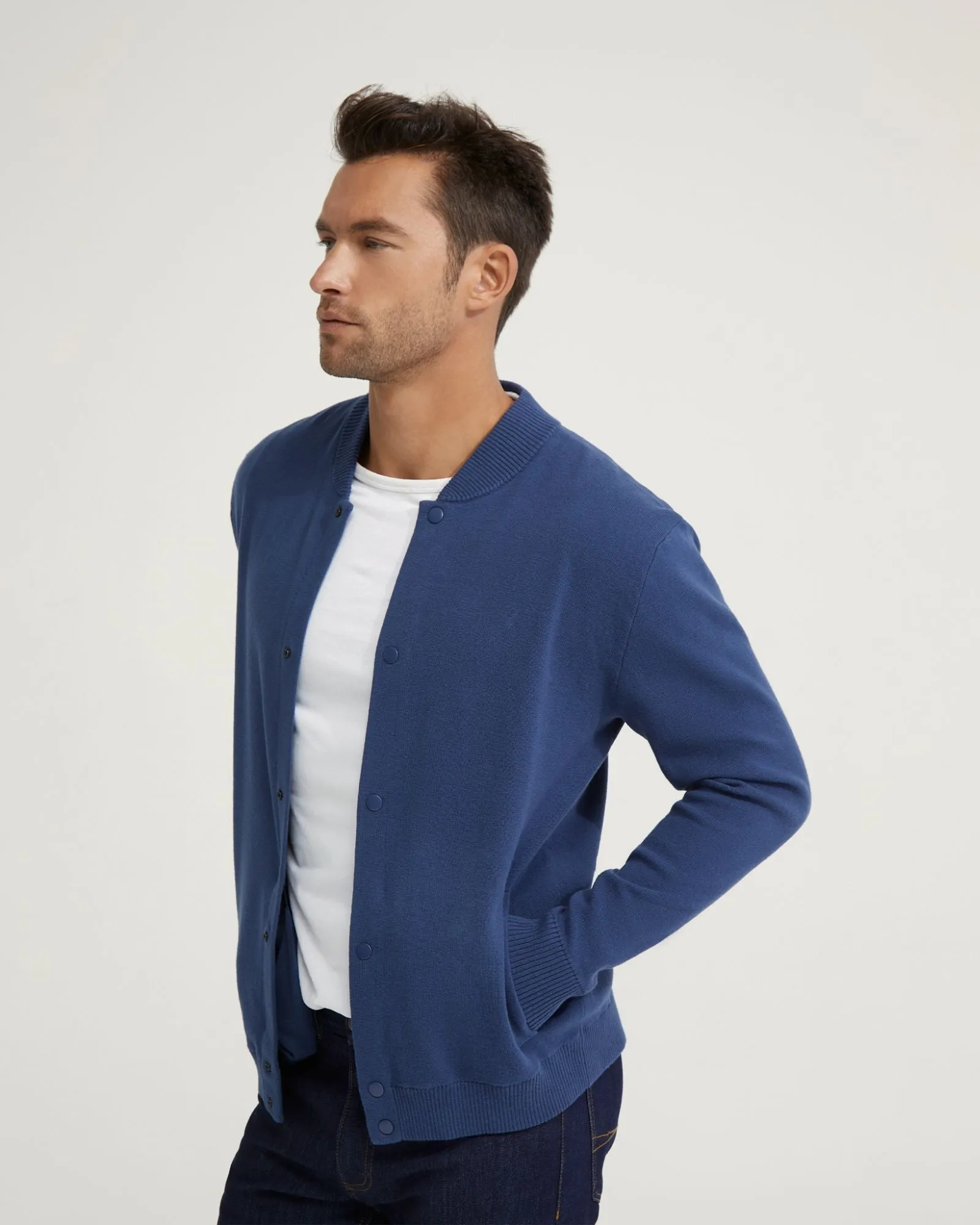 Miles Knitted Bomber Jacket sold by Oxford Shop product image thumbnail 2