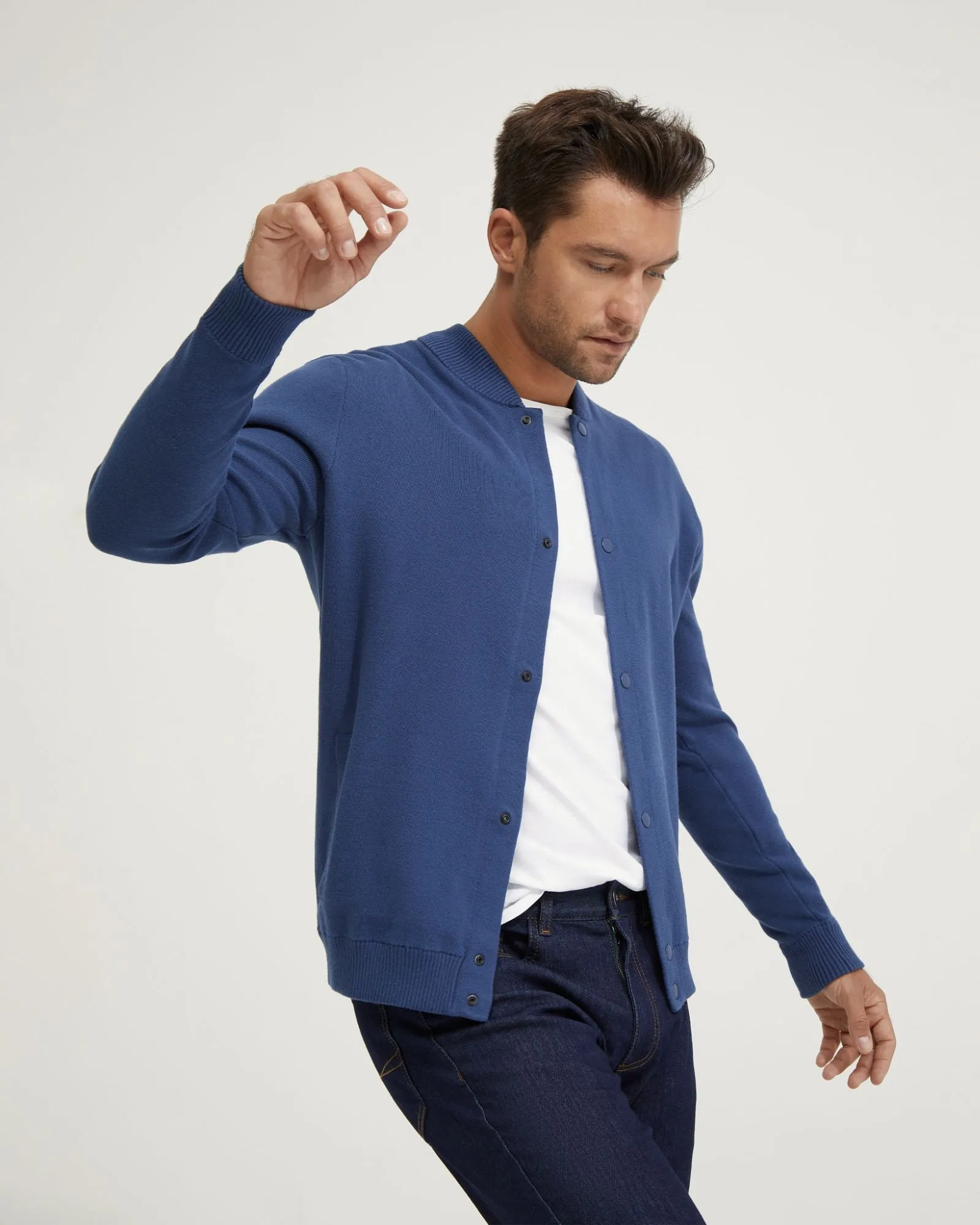 Miles Knitted Bomber Jacket sold by Oxford Shop product image thumbnail 4