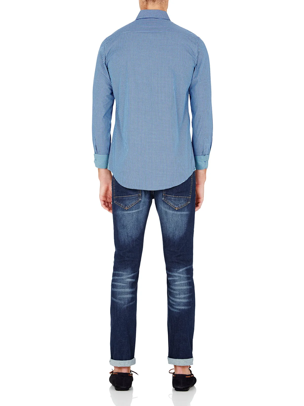 Stratton Mini Check Shirt Aq sold by Oxford Shop product image thumbnail 4