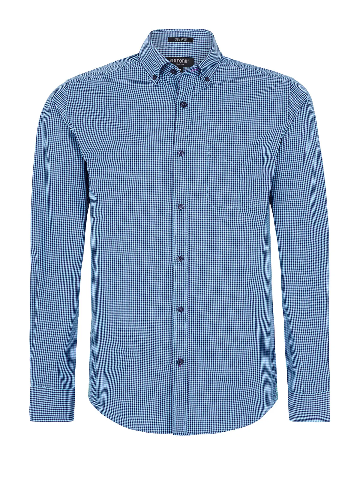 Stratton Mini Check Shirt Aq sold by Oxford Shop