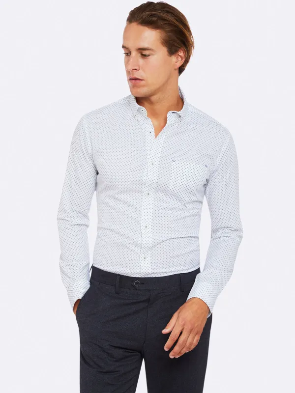 STRATTON CHEST POKET PRINTED SHIRTX sold by Oxford Shop