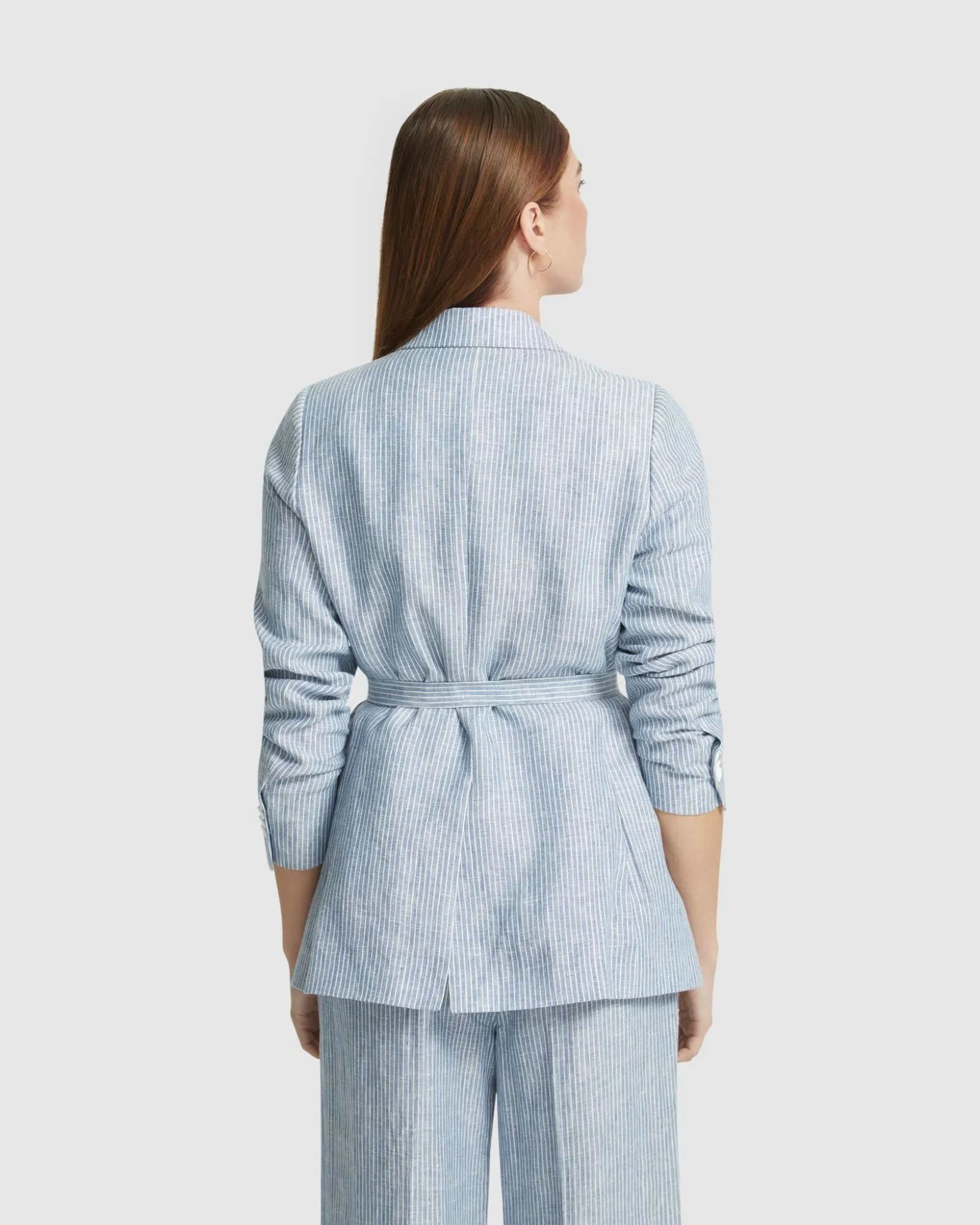 Lola Linen Stripe Jacket sold by Oxford Shop product image thumbnail 3