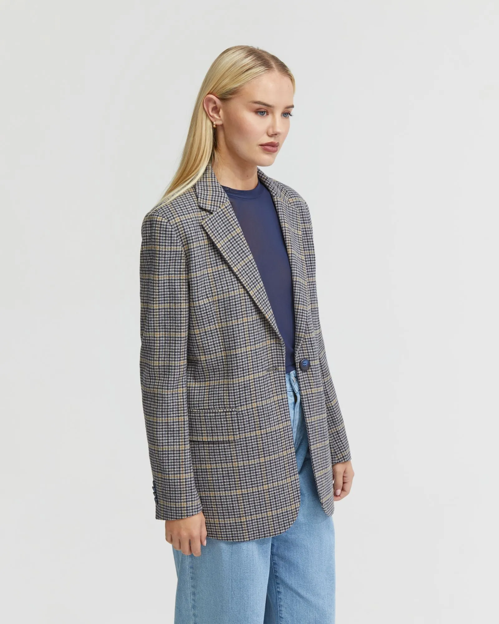 Willow Wool Rich Check Blazer sold by Oxford Shop product image thumbnail 2