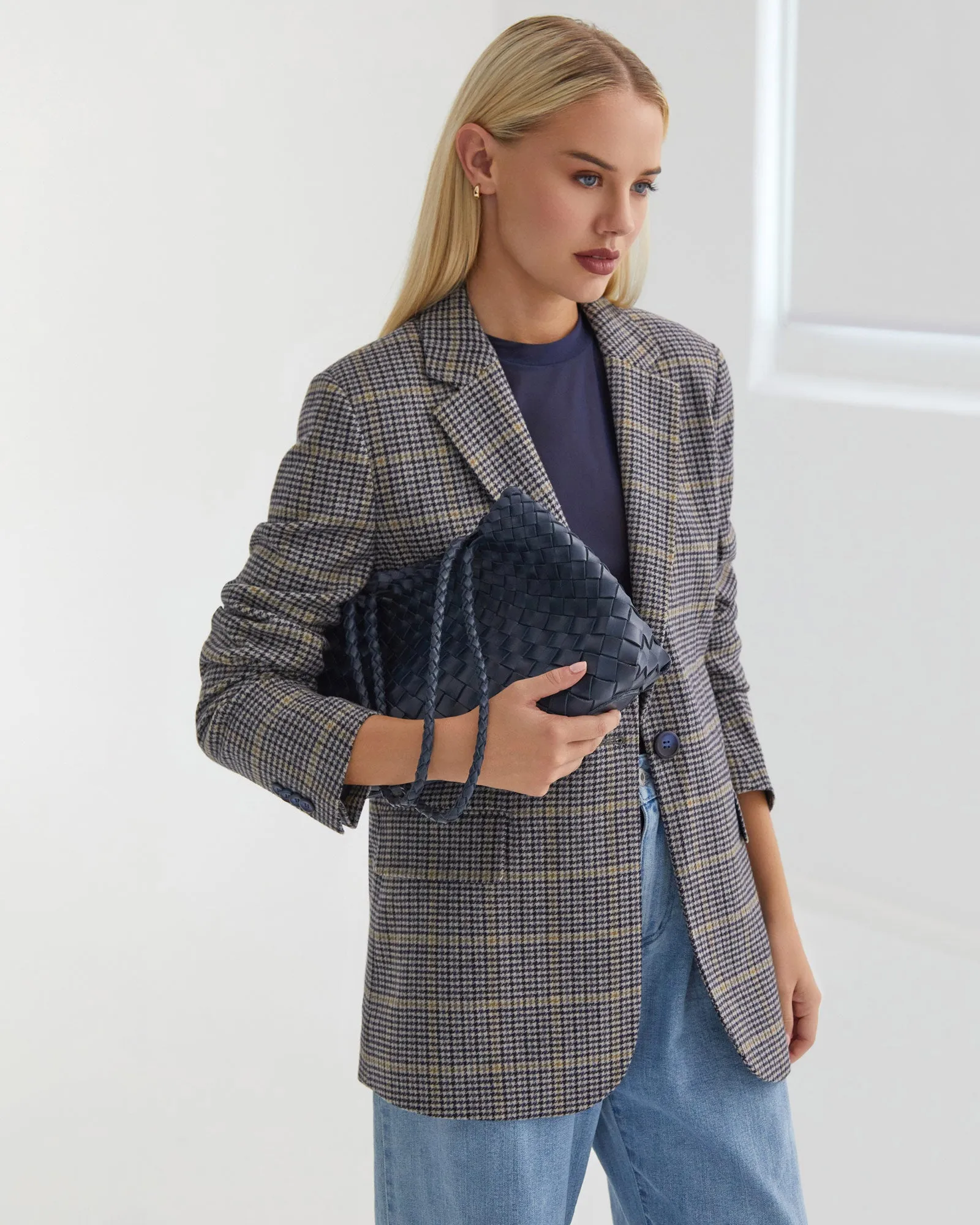 Willow Wool Rich Check Blazer sold by Oxford Shop