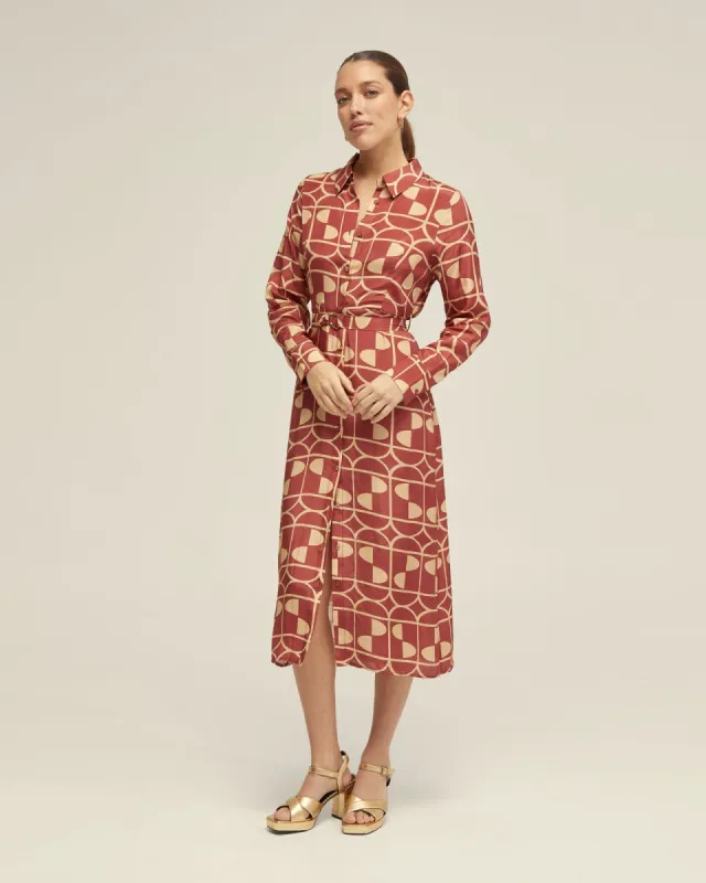 Dianne Geo Print Shirt Dress sold by Oxford Shop