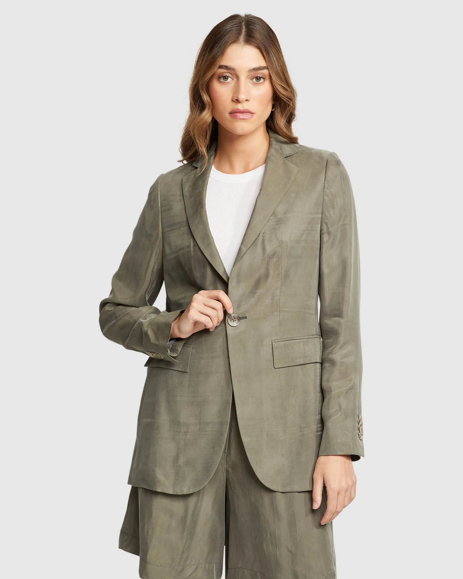 Lola Cupro Blend Blazer sold by Oxford Shop product image thumbnail 5