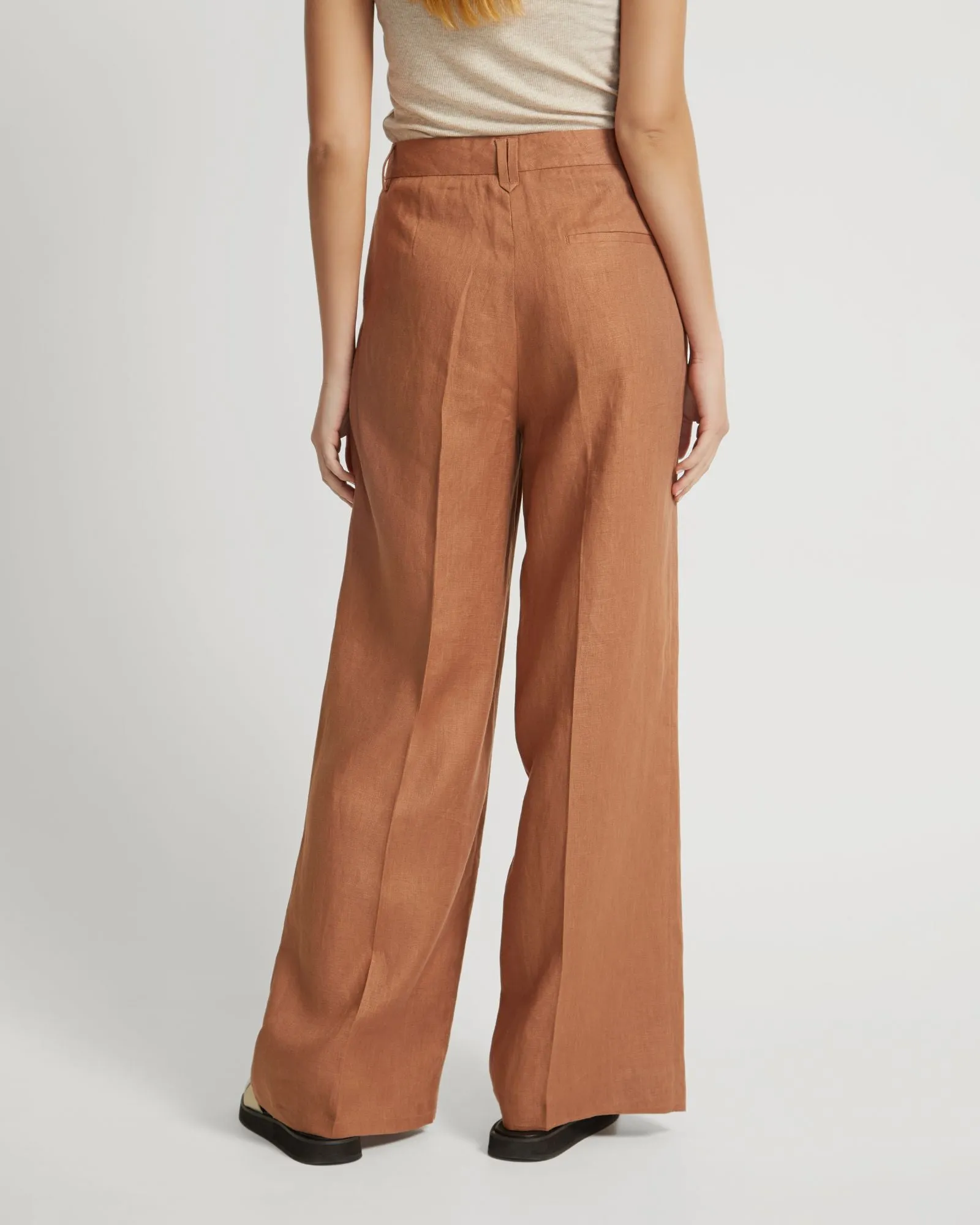 Sonia Linen Wide Leg Trousers sold by Oxford Shop product image thumbnail 3