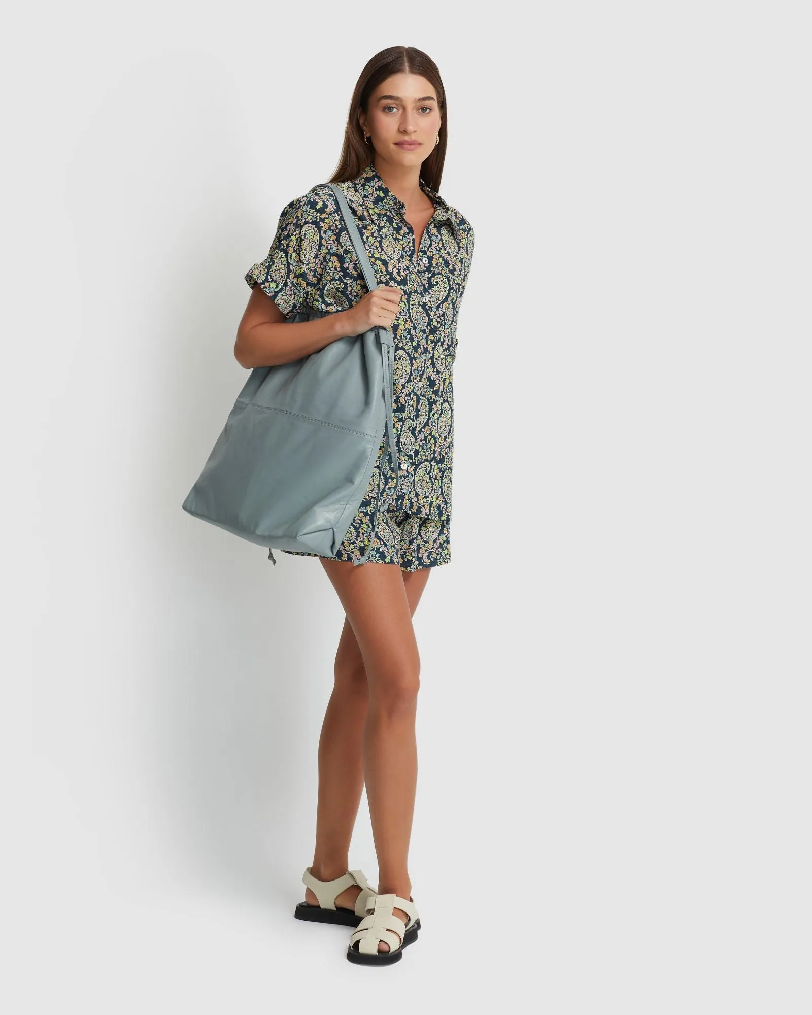 Jasmine Parsley Short Sleeve Shirt sold by Oxford Shop
