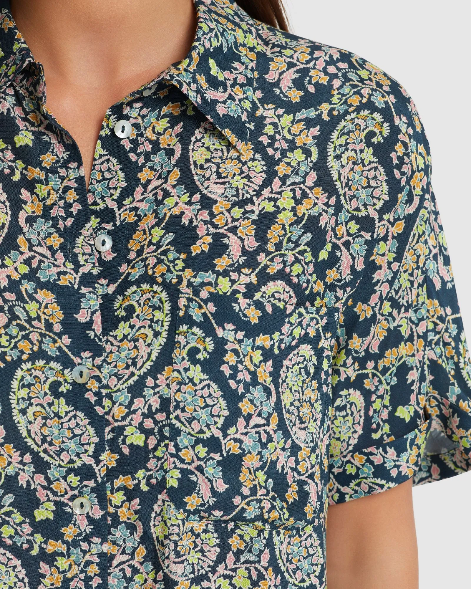 Jasmine Parsley Short Sleeve Shirt sold by Oxford Shop product image thumbnail 5