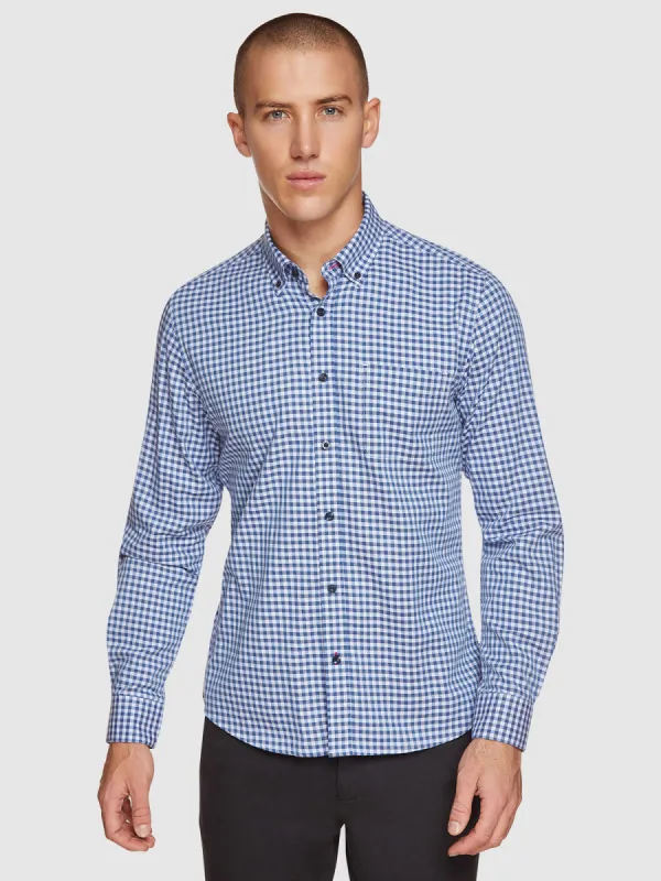 Stratton Twill Checked Shirt sold by Oxford Shop