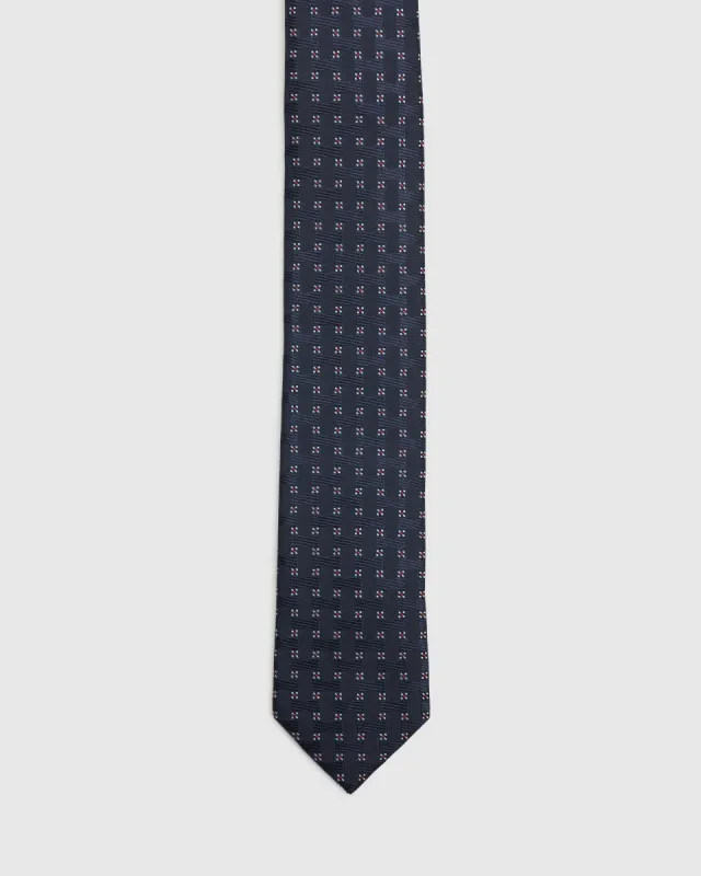 Tiny Flower Skinny Silk Tie sold by Oxford Shop