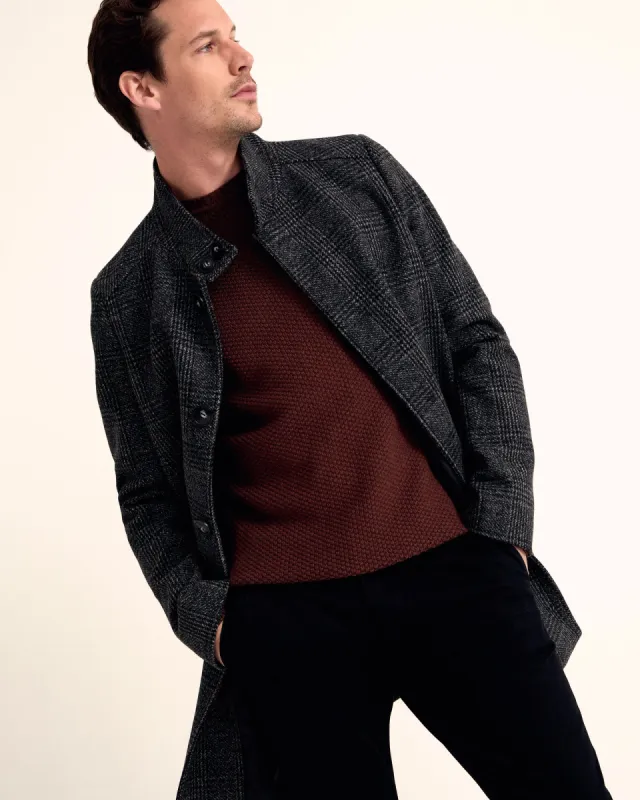Dunbar Wool Rich Check Overcoat sold by Oxford Shop