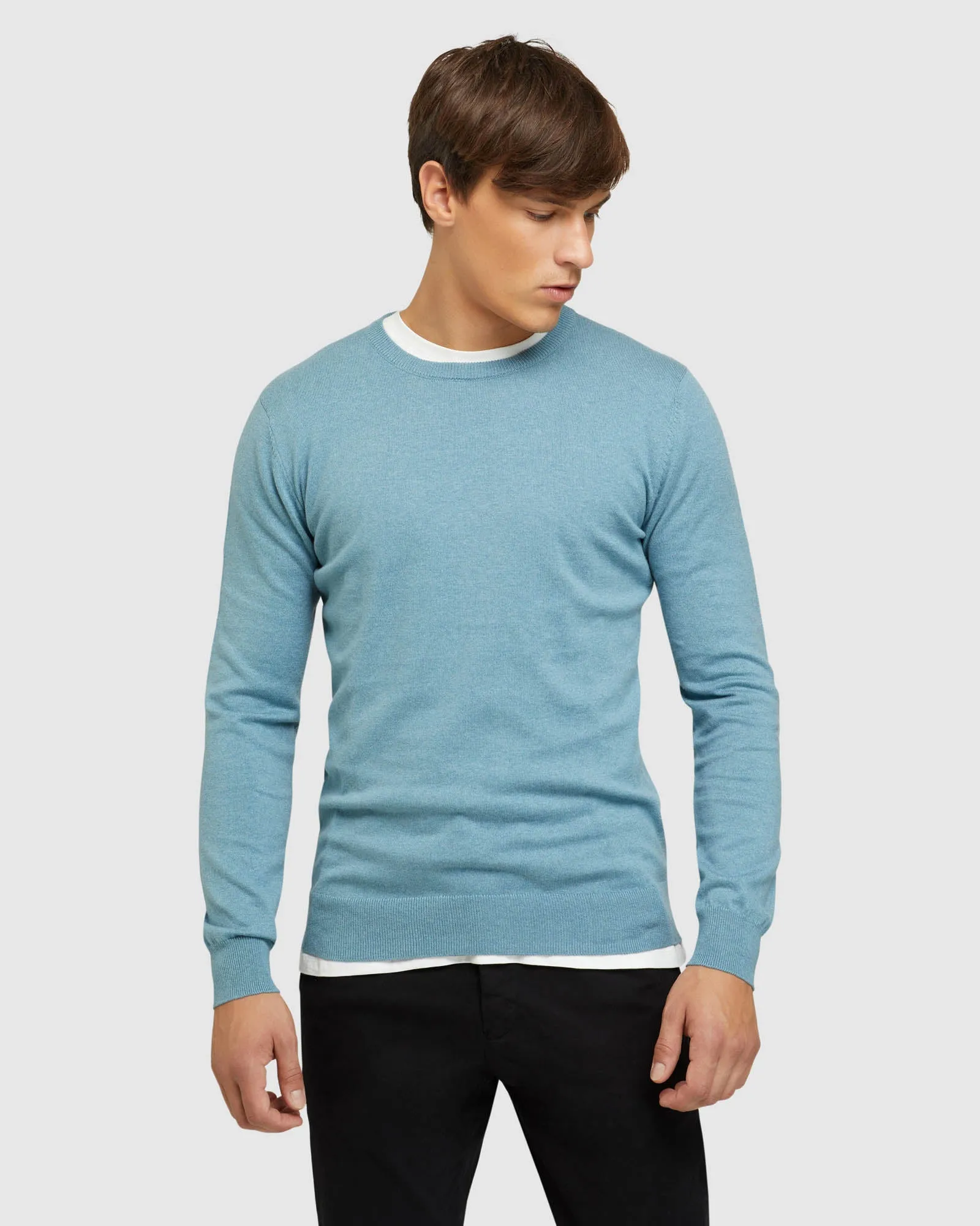 Crew Neck Cotton Cashmere Pullover sold by Oxford Shop