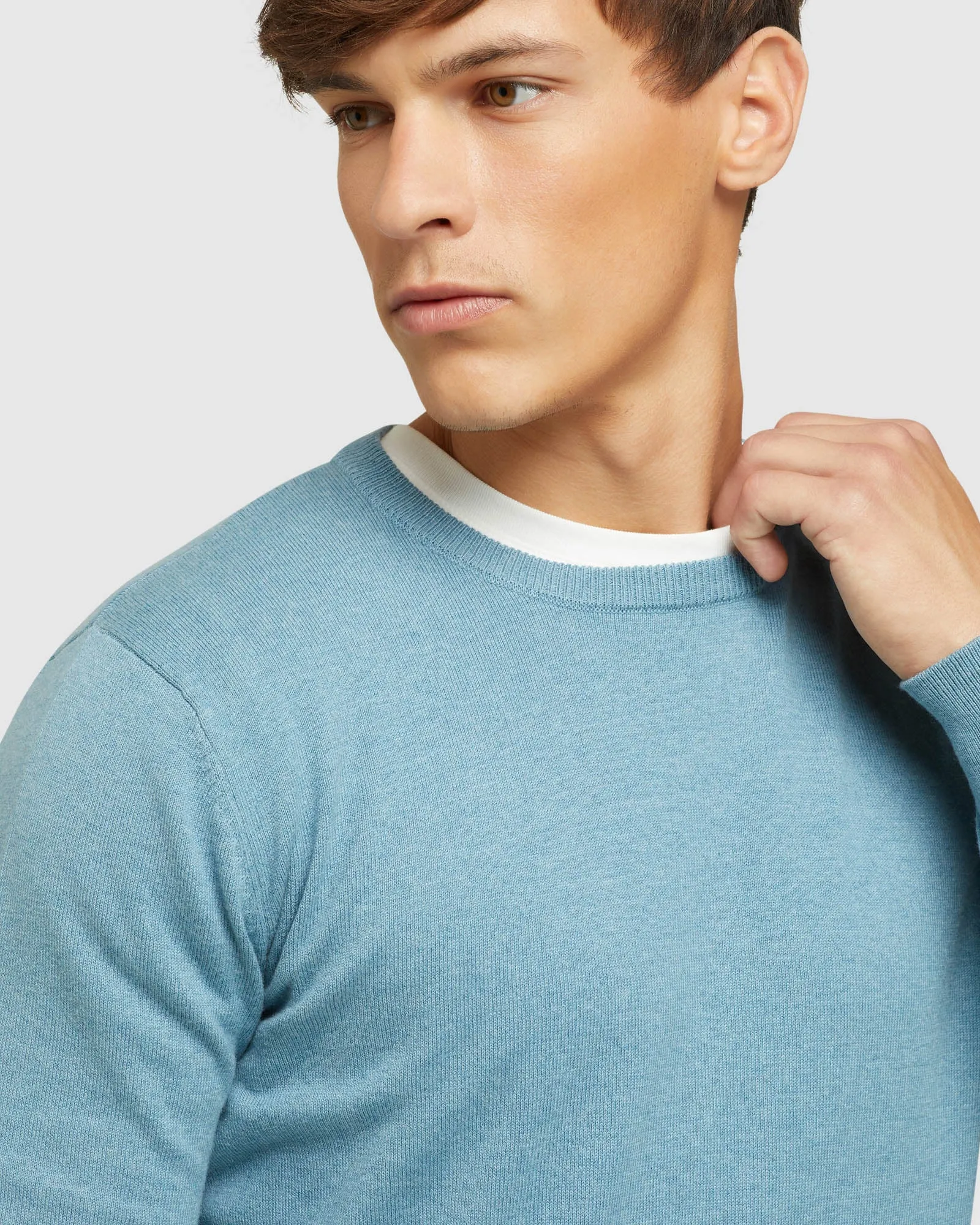 Crew Neck Cotton Cashmere Pullover sold by Oxford Shop product image thumbnail 4