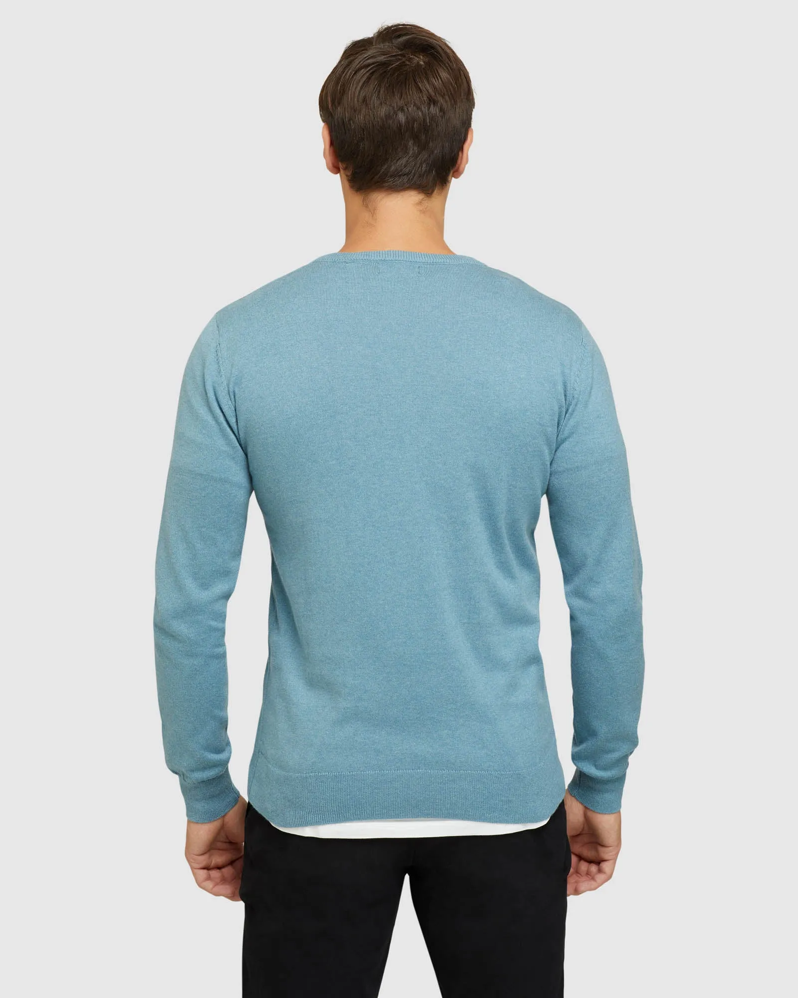 Crew Neck Cotton Cashmere Pullover sold by Oxford Shop product image thumbnail 3